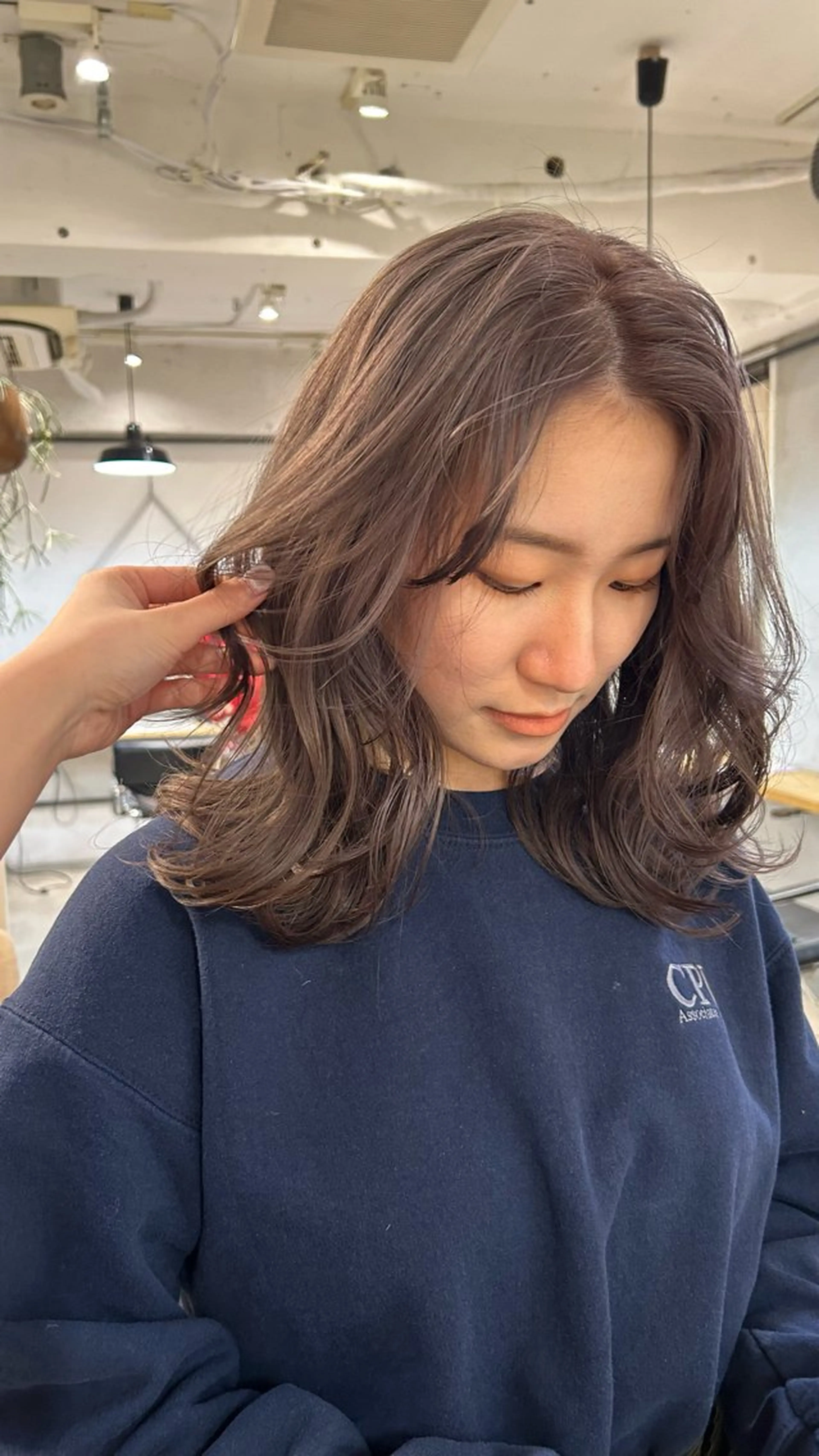 ミディアム カラー ヘアカラー トリートメント じゅわっと暖色カラー 🍊Moemiのヘアスタイル