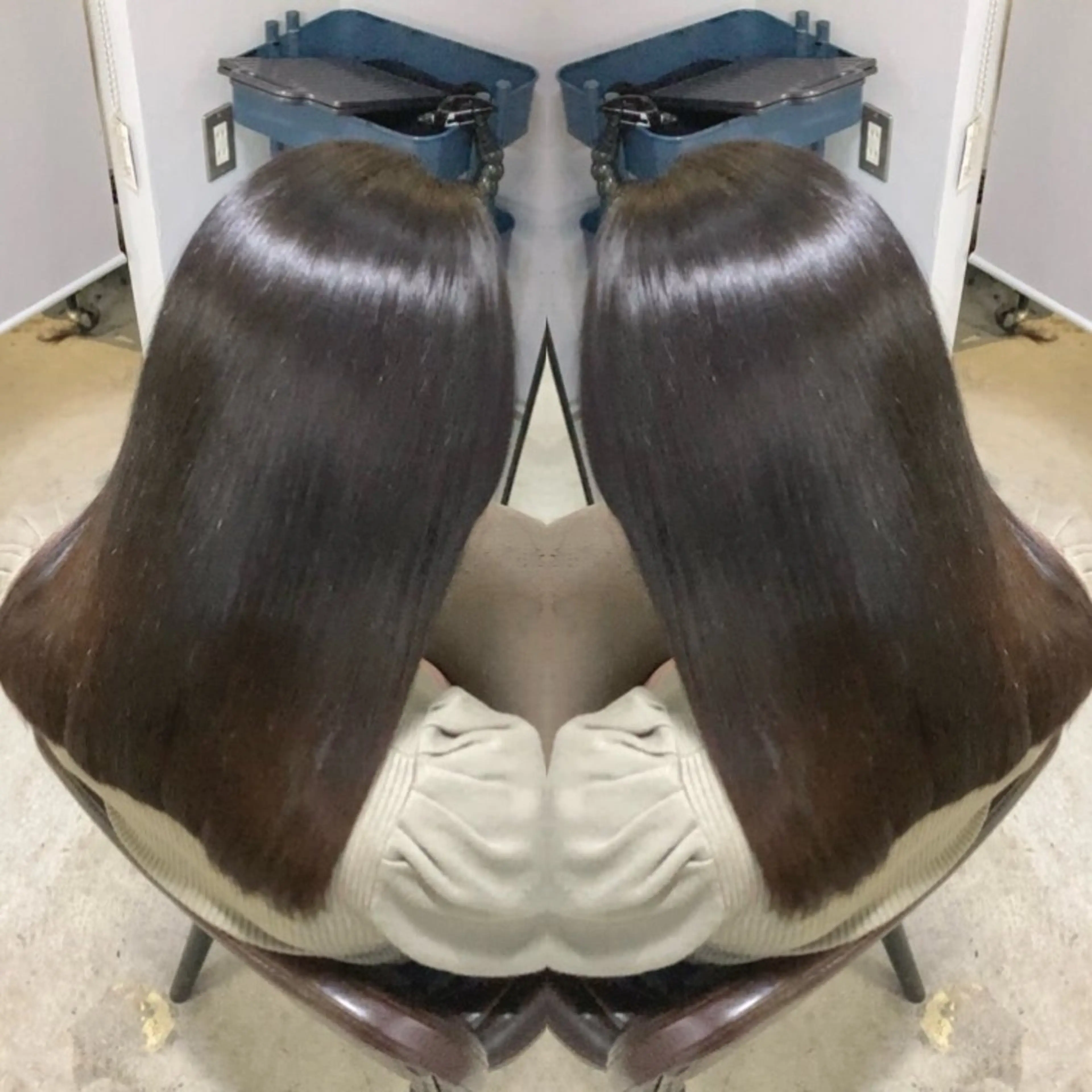 ミディアム 伸ばしかけ 髪質改善 縮毛矯正 トリートメント カット 縮毛矯正 トリートメント lok[ロク] 高田馬場のヘアスタイル