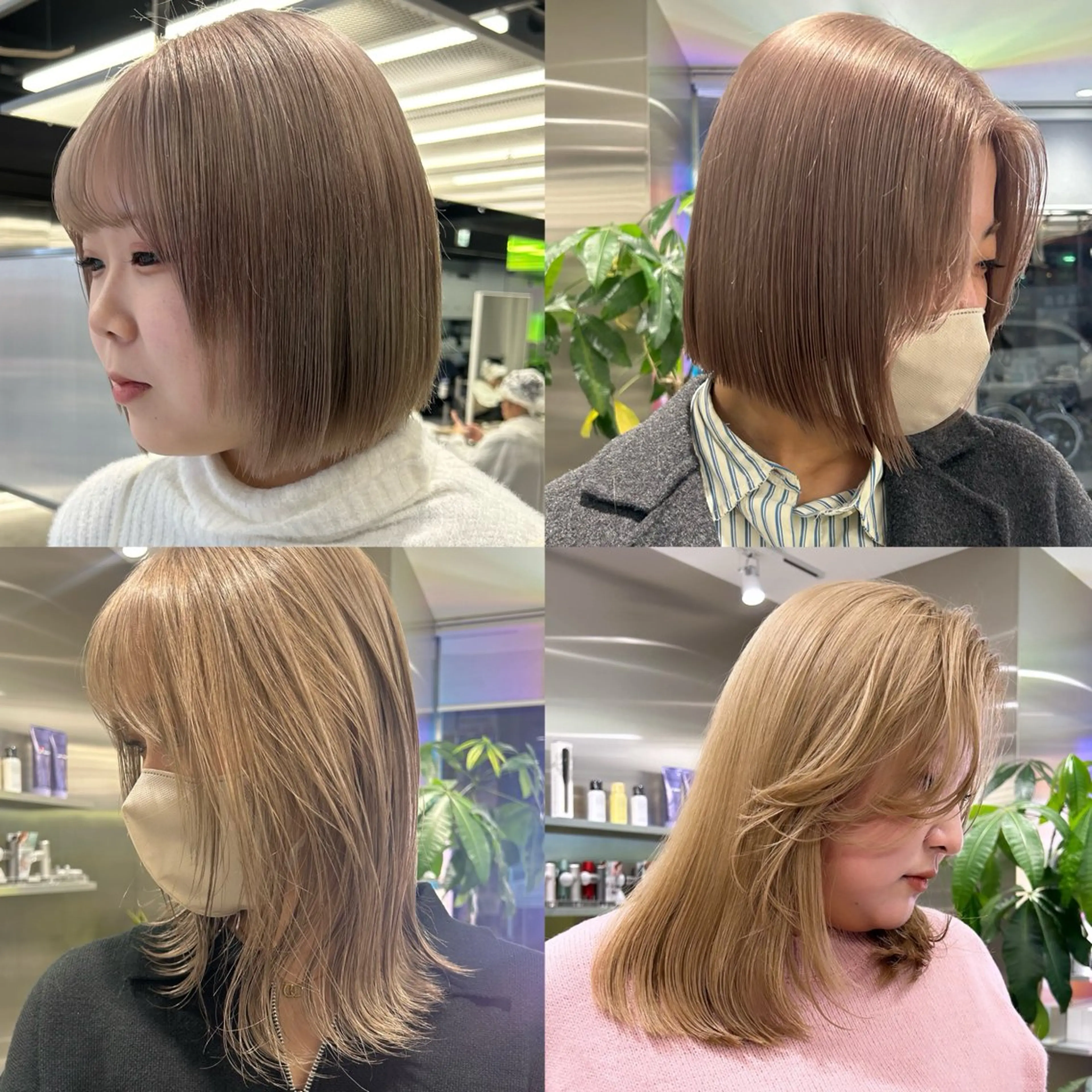 カラー ブリーチ ケアブリーチ 透明感カラー ハイトーンカラー イルミナカラー ヘアカラー トリートメント メンズ/ボブ/パーマ /くるみのマツエク・マツパデザイン
