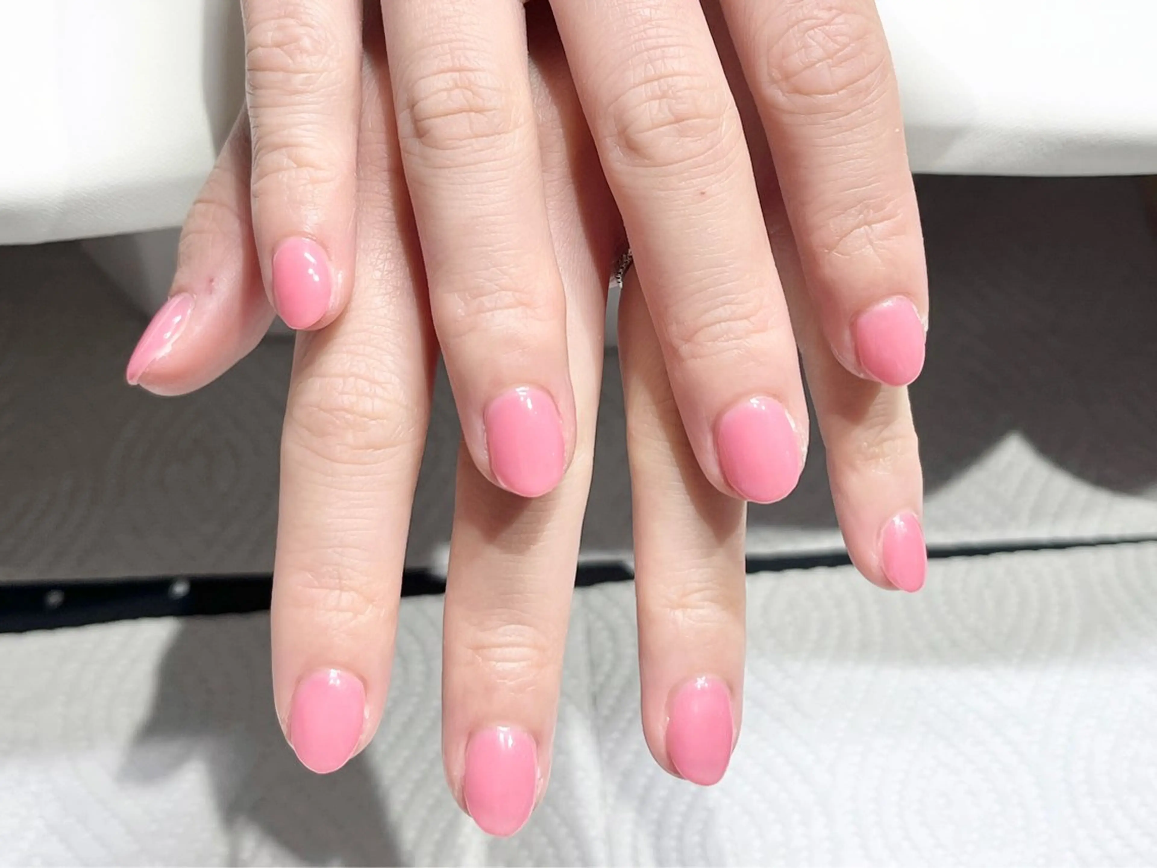 ネイル ワンカラーネイル ピンク ハンドネイル Belle Fleuve ASUのネイルデザイン