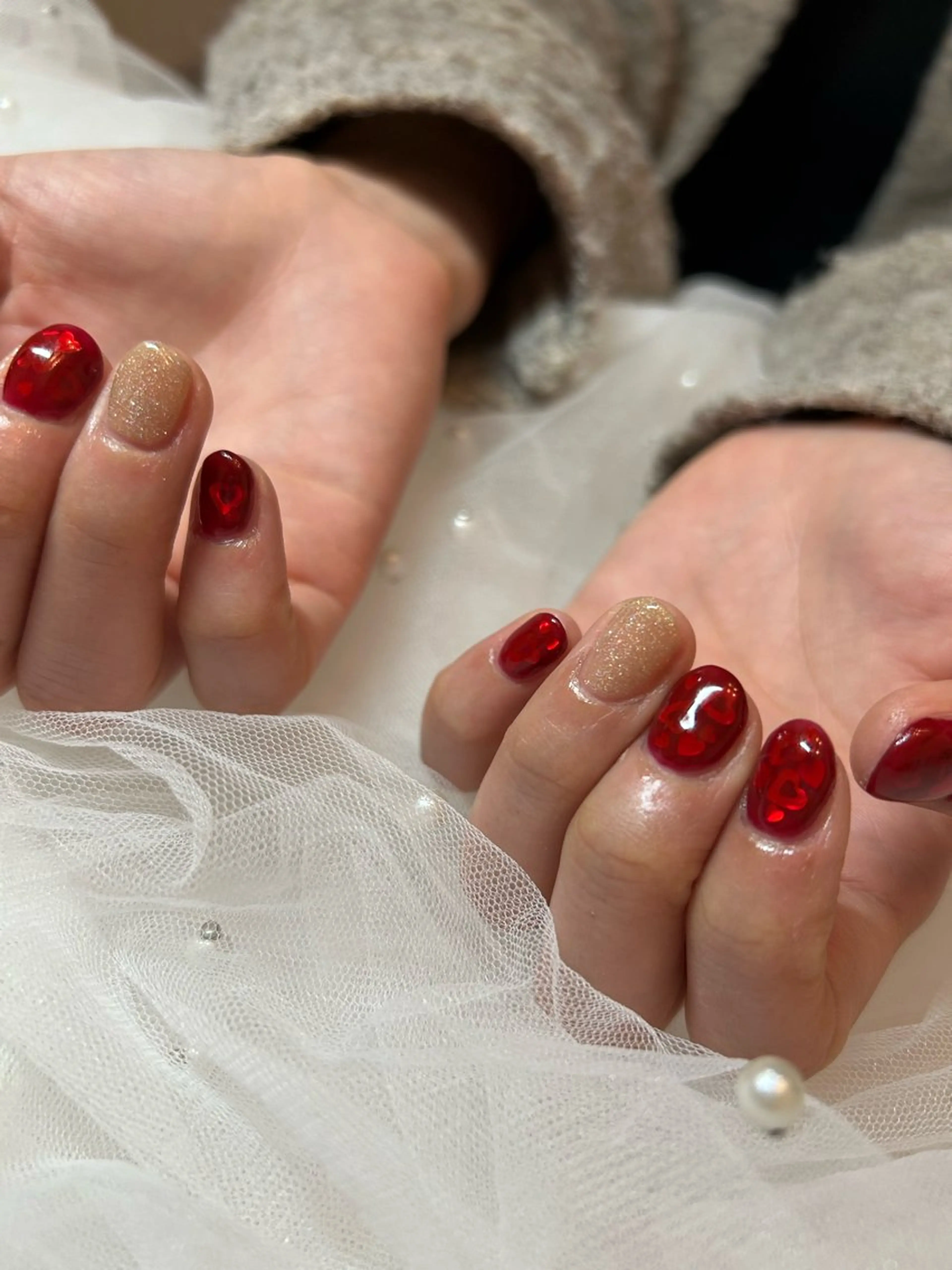 ネイル ハート takara nail所属・takara射水高岡 マグネット韓国ポップのネイルデザイン