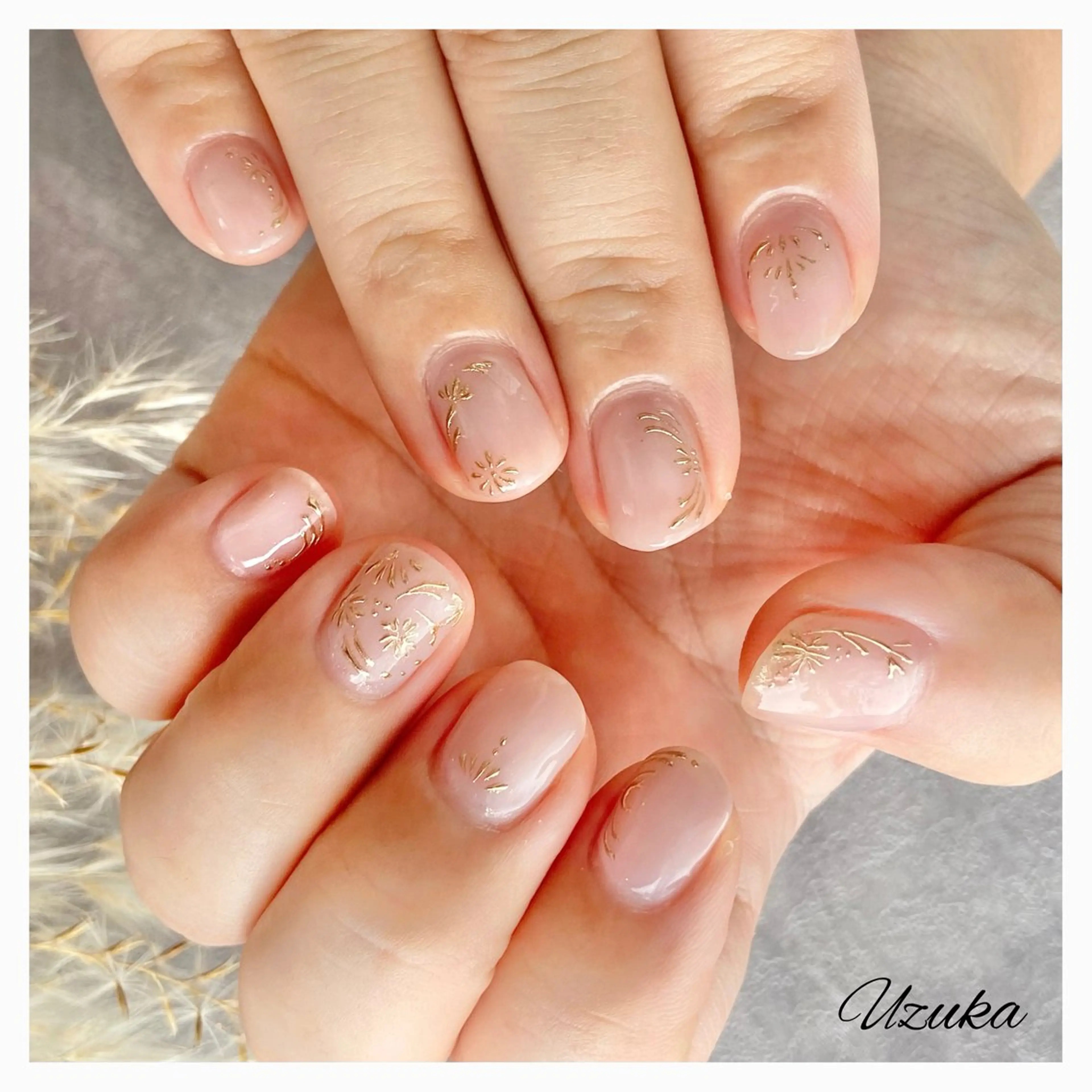ネイル ミラーネイル オフィスネイル ショートネイル 【 enn 】 Uzuka Yukaのネイルデザイン