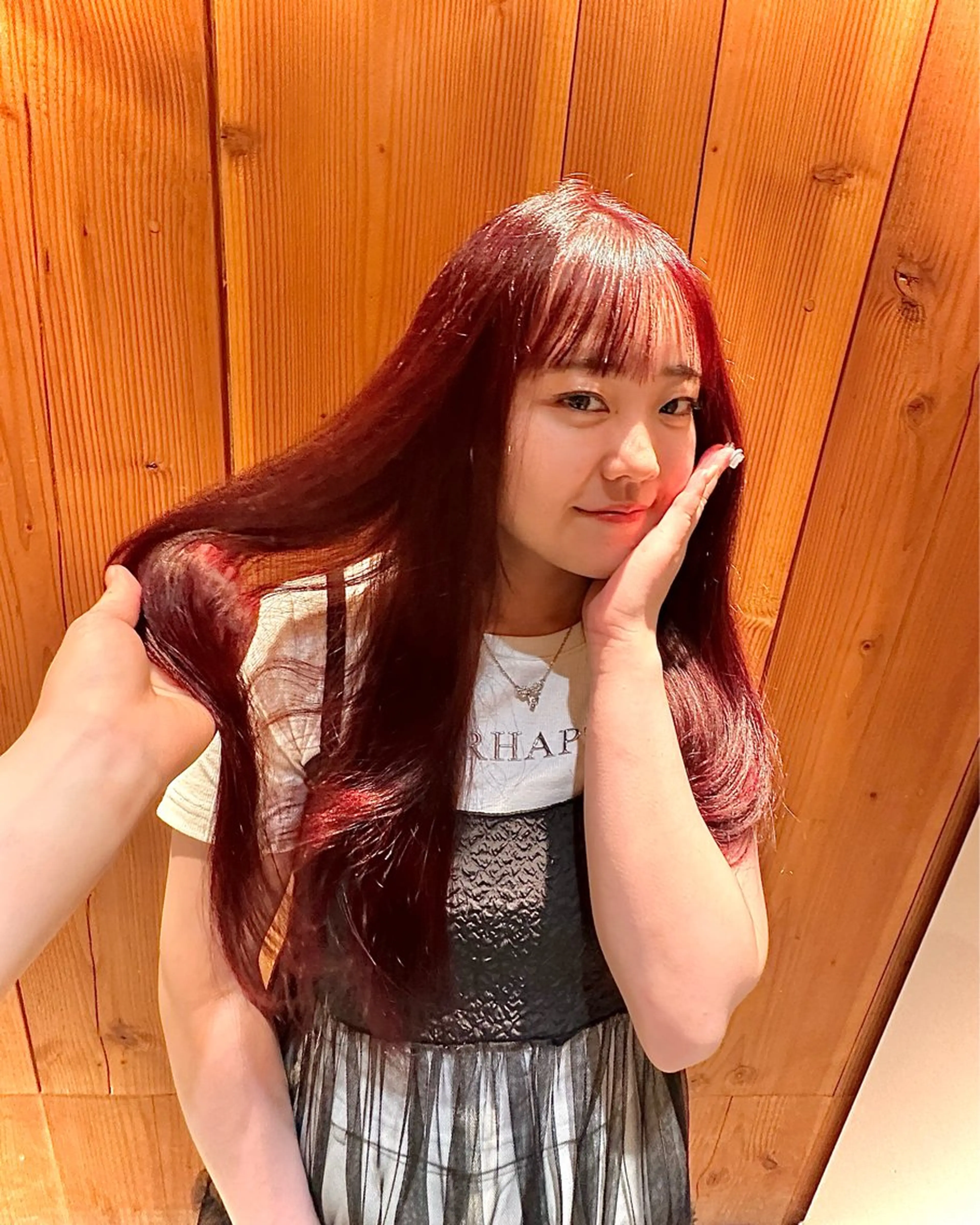 カラー レッドカラー ヘアカラー 為頭 りたのヘアスタイル