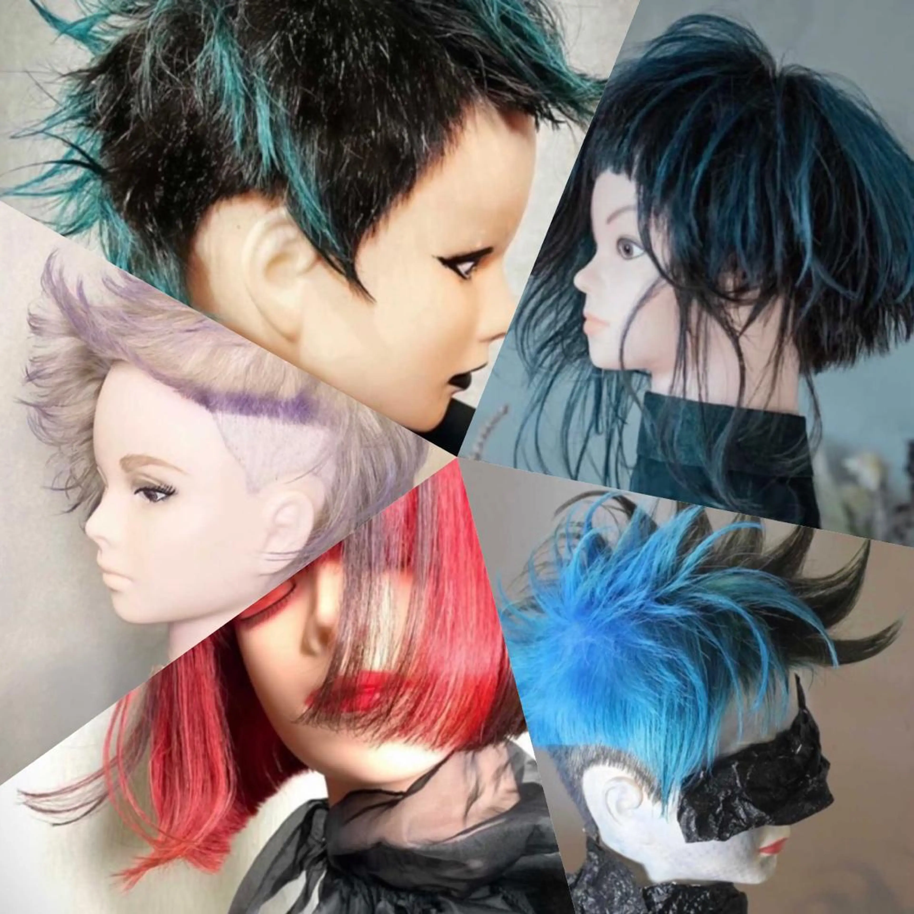 ショート カラー パーマ ヘアアレンジ ネイル マツエク・マツパ ブルー haco+所属・🌈派手髪エクステ ブレイズ🌈ひろとのヘアスタイル