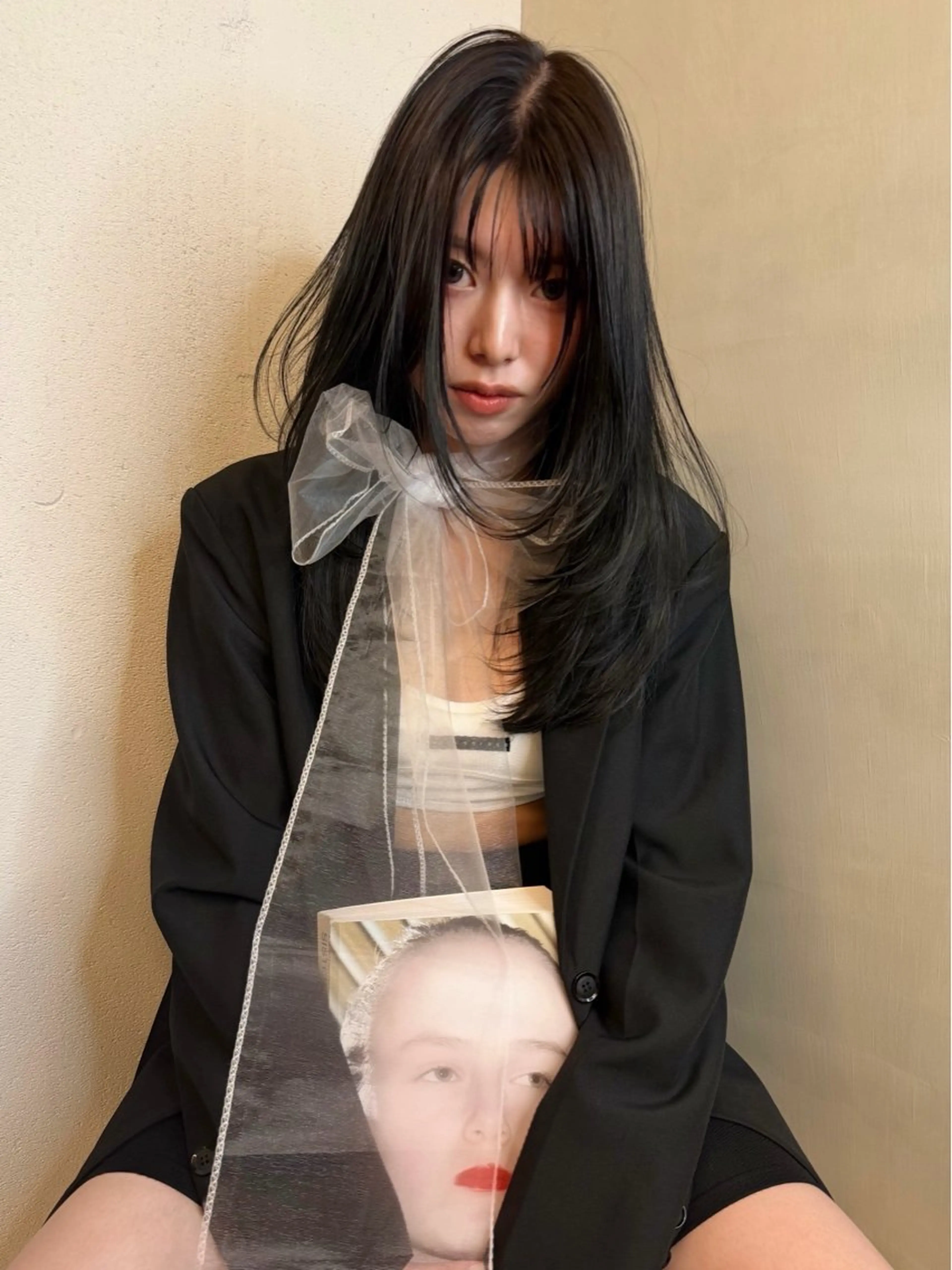 ロング レイヤーカット 蘭々/レイヤーカット /ナチュラルヘアのヘアスタイル