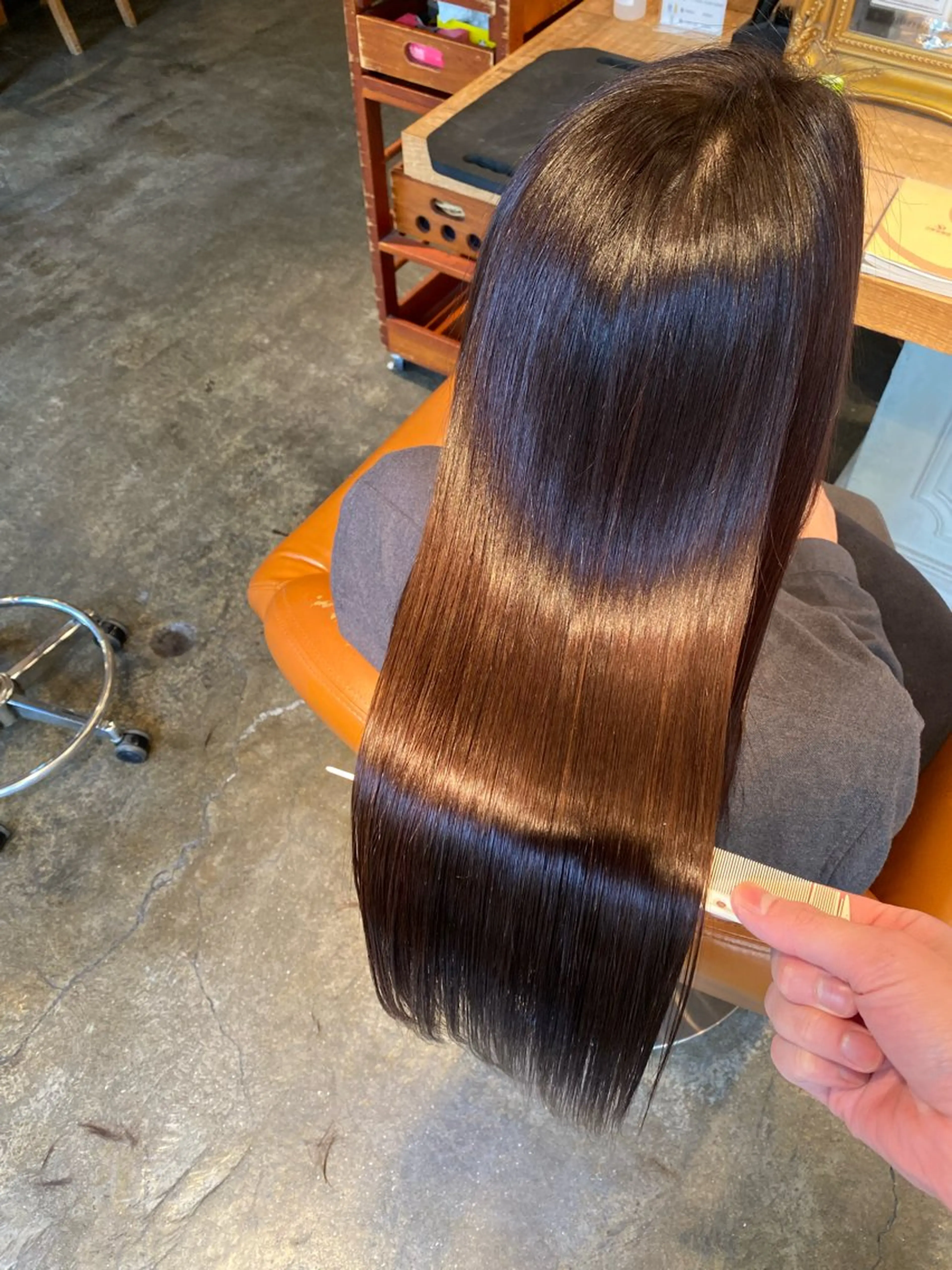 ロング カラー 髪質改善／美髪矯正 林田和真のヘアスタイル