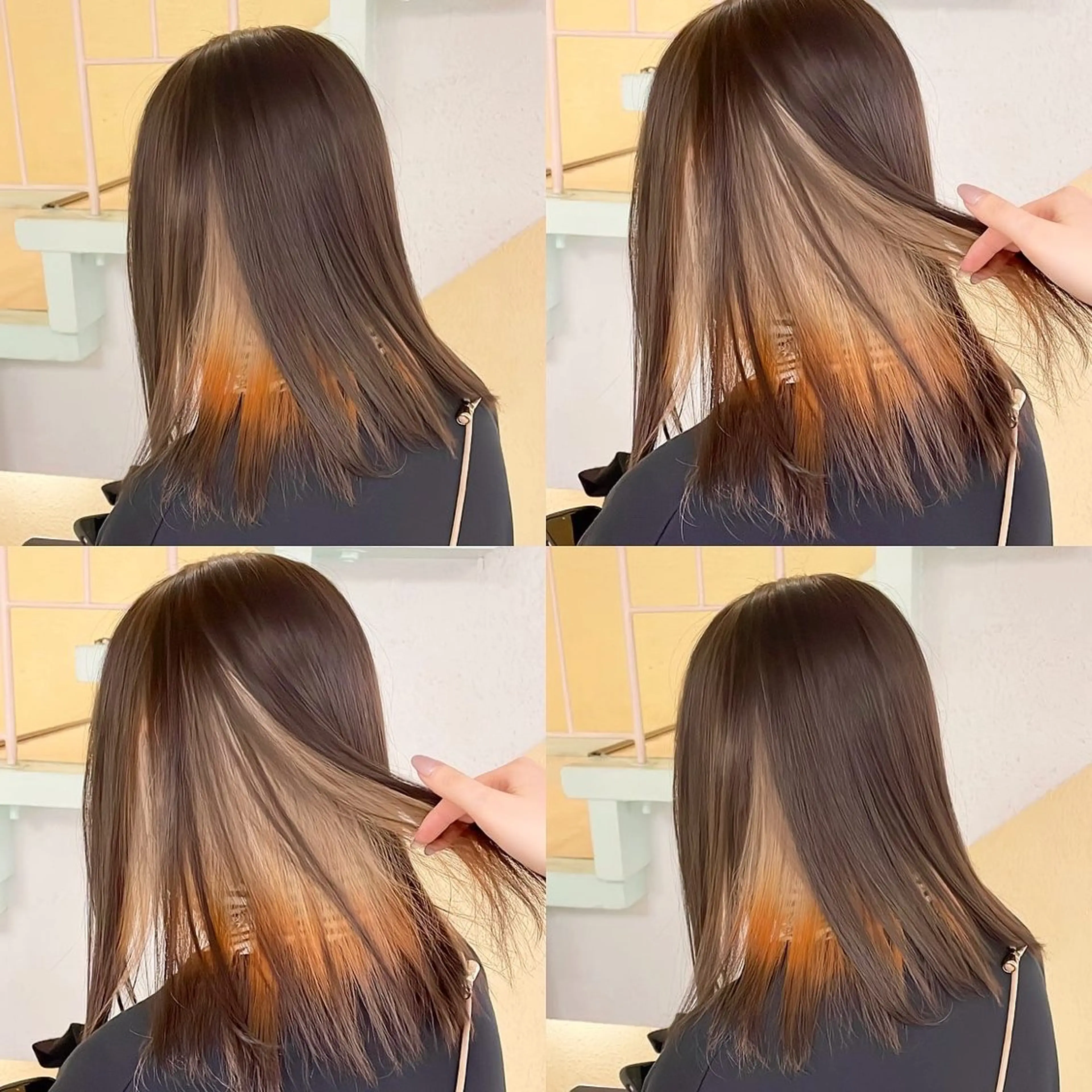 カラー デザインカラー ヘアカラー トリートメント 渋谷:インナーカラー ／🍒エリカ🍒のヘアスタイル