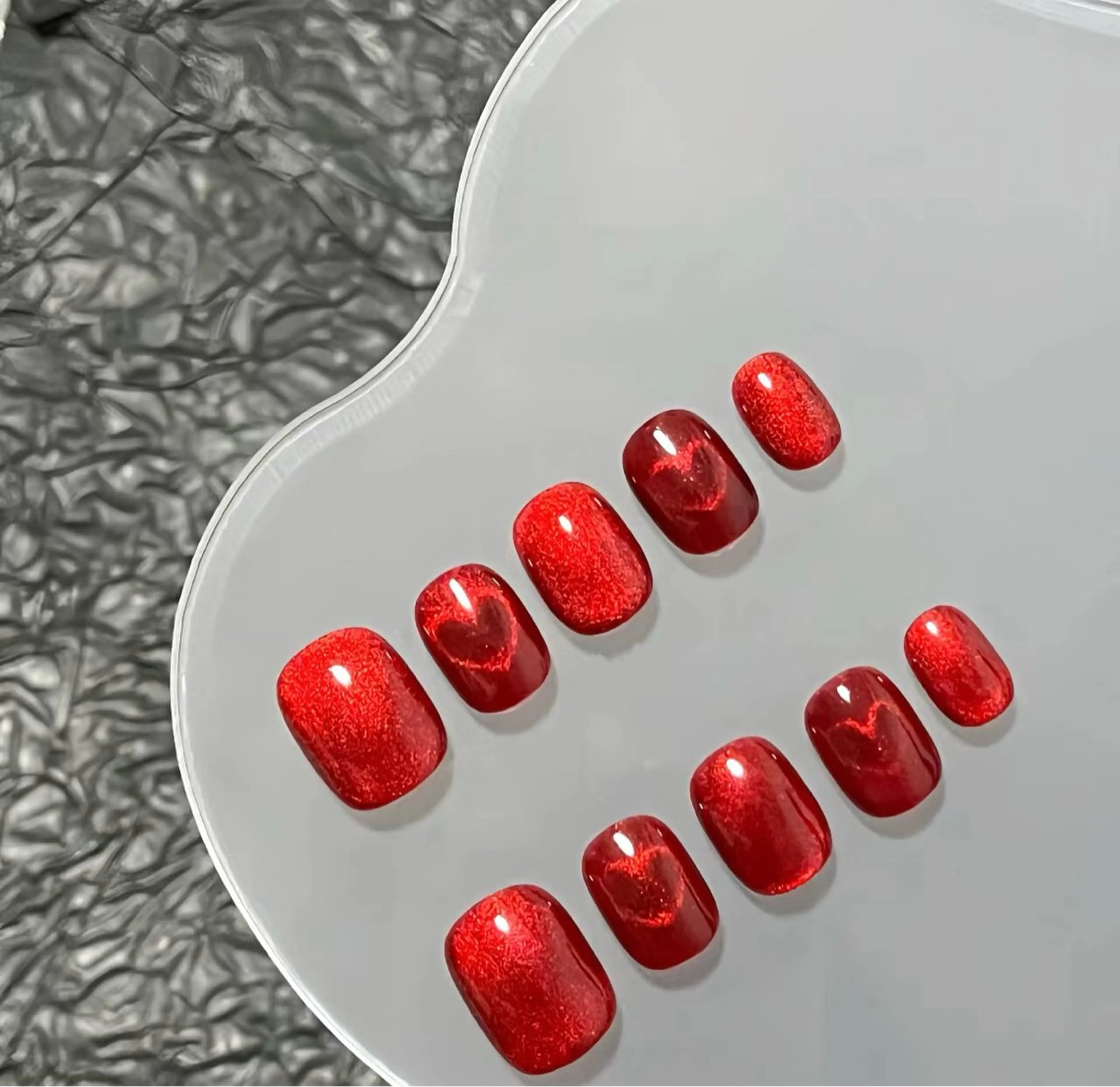 ネイル 長さ出し フットネイル フレンチネイル ジェルネイル ガラスフレンチ More Glam渋谷店のネイルデザイン