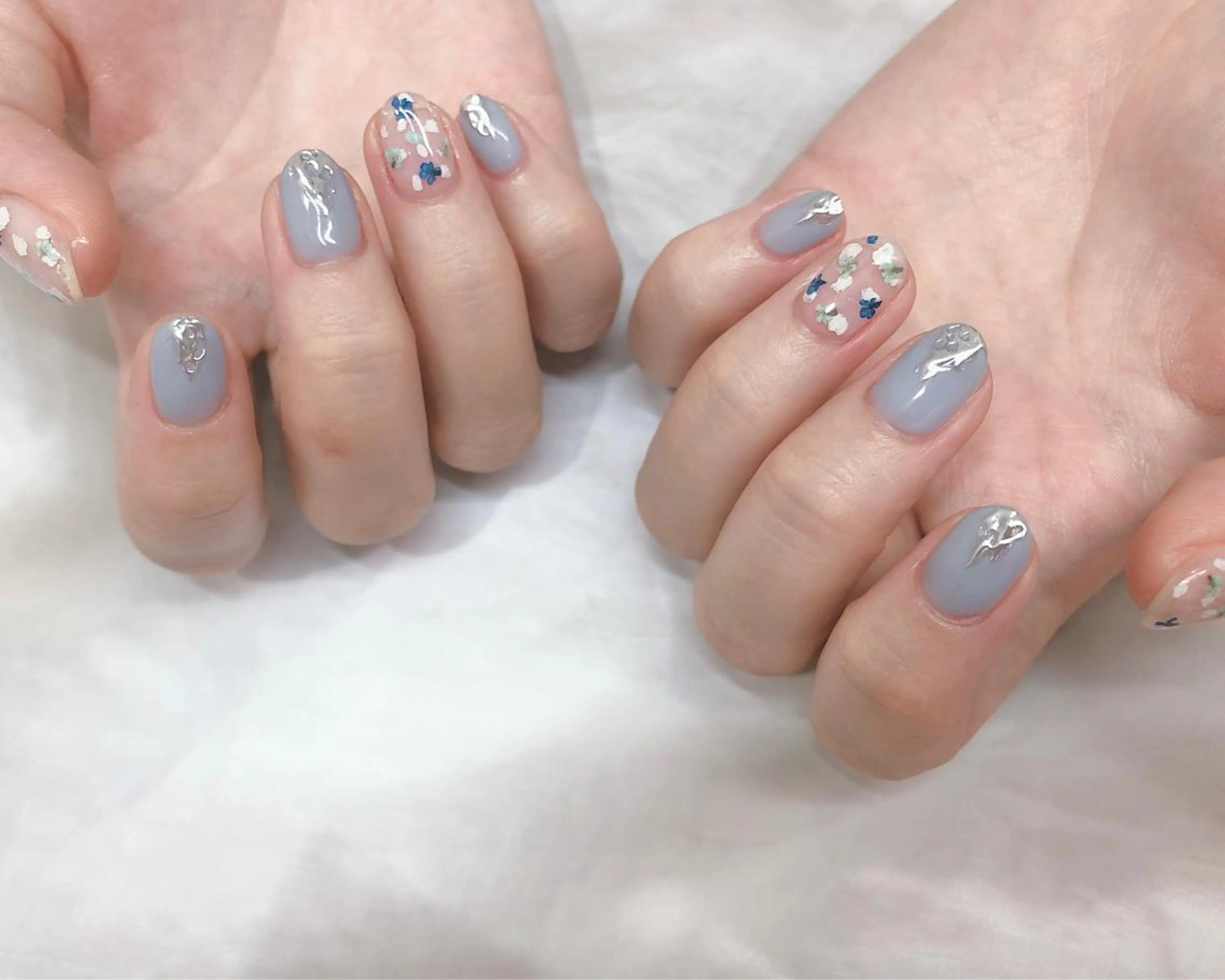 ネイル ブルー ハンドネイル nail heron所属・saki_ nail heronのその他イメージ