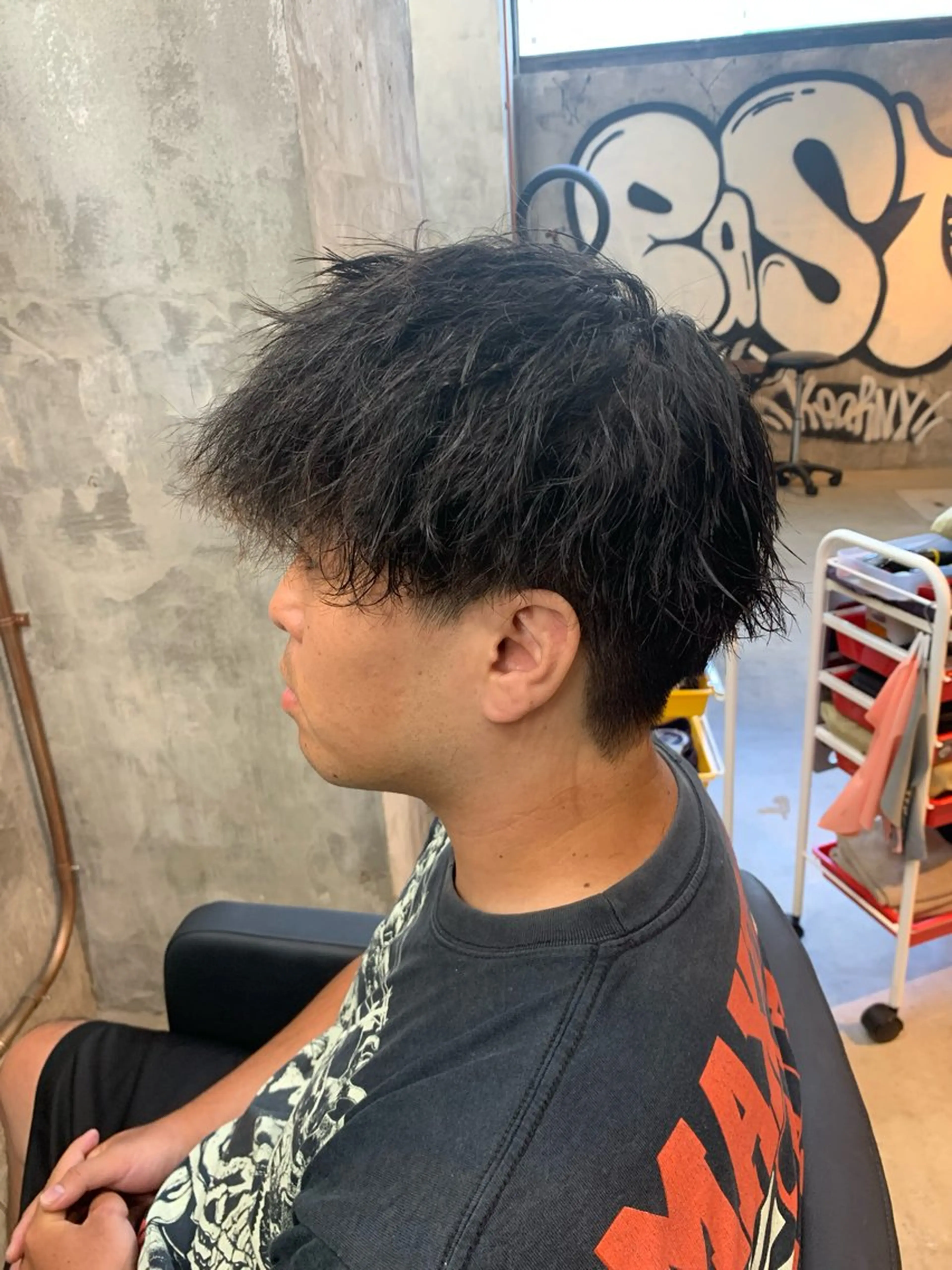 パーマ メンズ マッシュ メンズパーマ ツイストスパイラルパーマ スパイラルパーマ カット パーマ ⚡️メンズパーマ特化 mens支持◎/忠地のヘアスタイル