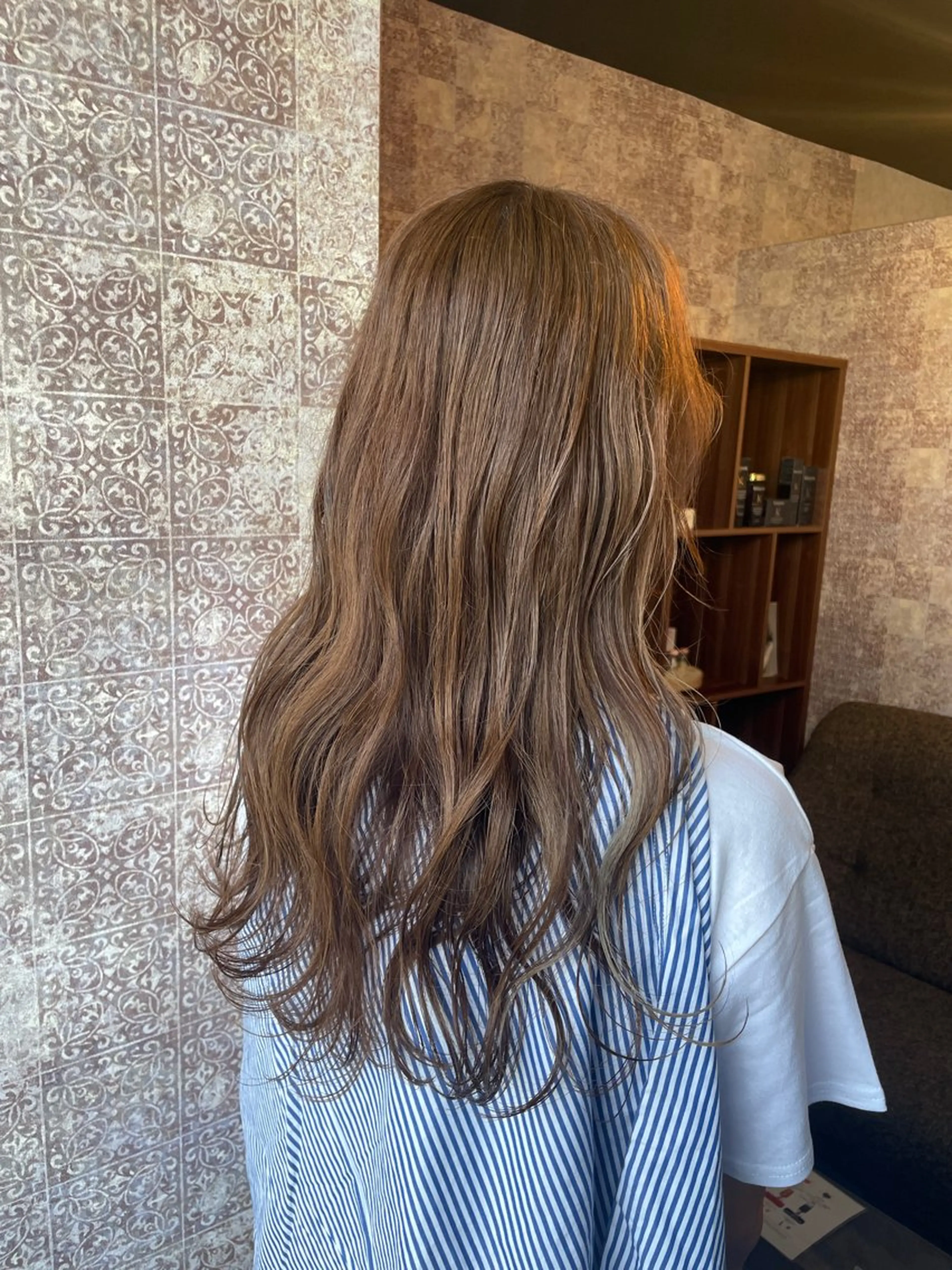 ロング パーマ ヘアカラー トリートメント eim hair rink  長津田店所属・🫧透明感カラー 🫧しほのヘアスタイル