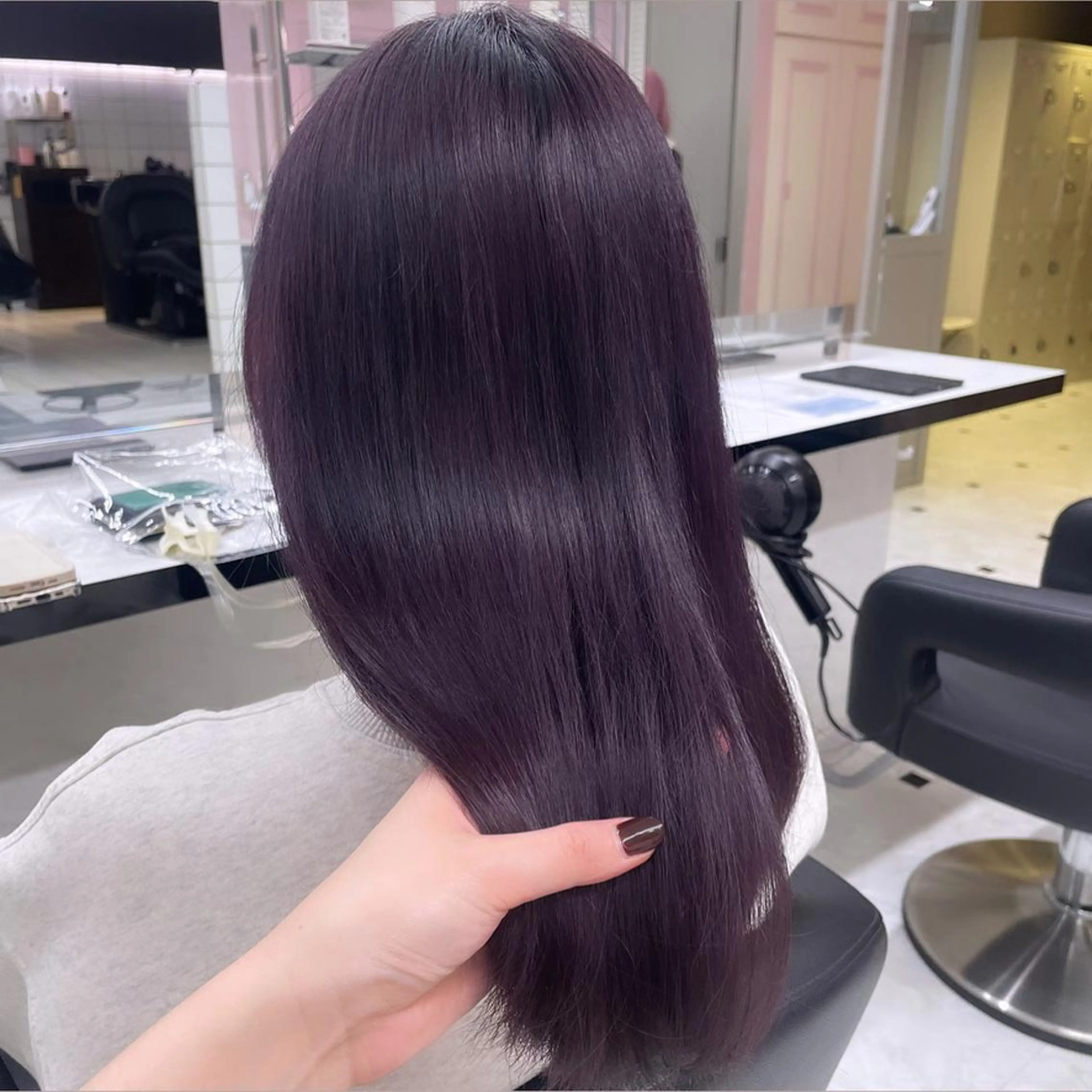 カラー 韓国風レイヤー透明感 艶髪カラー/岡田悠希のヘアスタイル