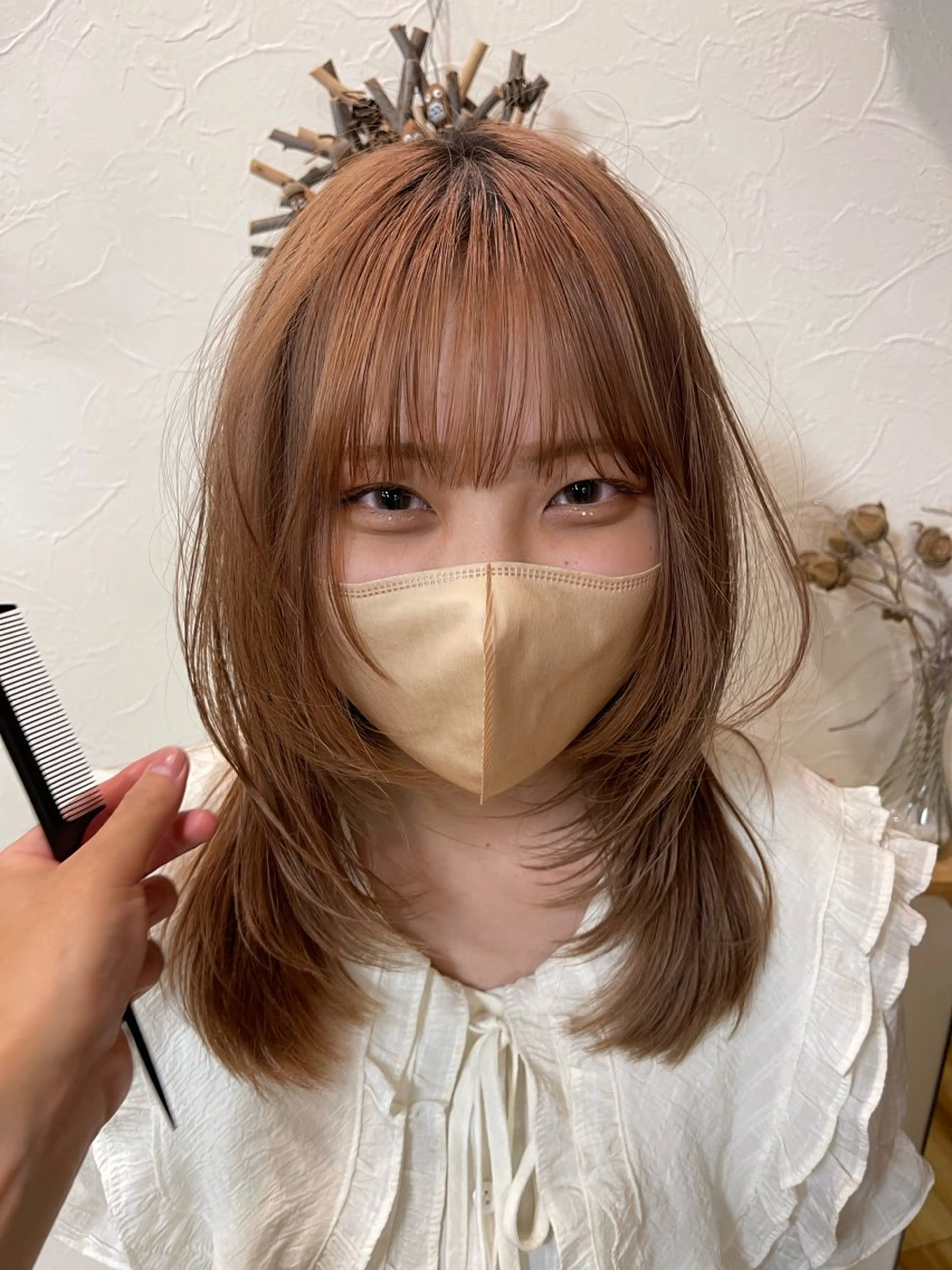 セミロング カラー レイヤーカット カット ヘアカラー トリートメント 石原圭悟 /ショート/艶カラーのヘアスタイル