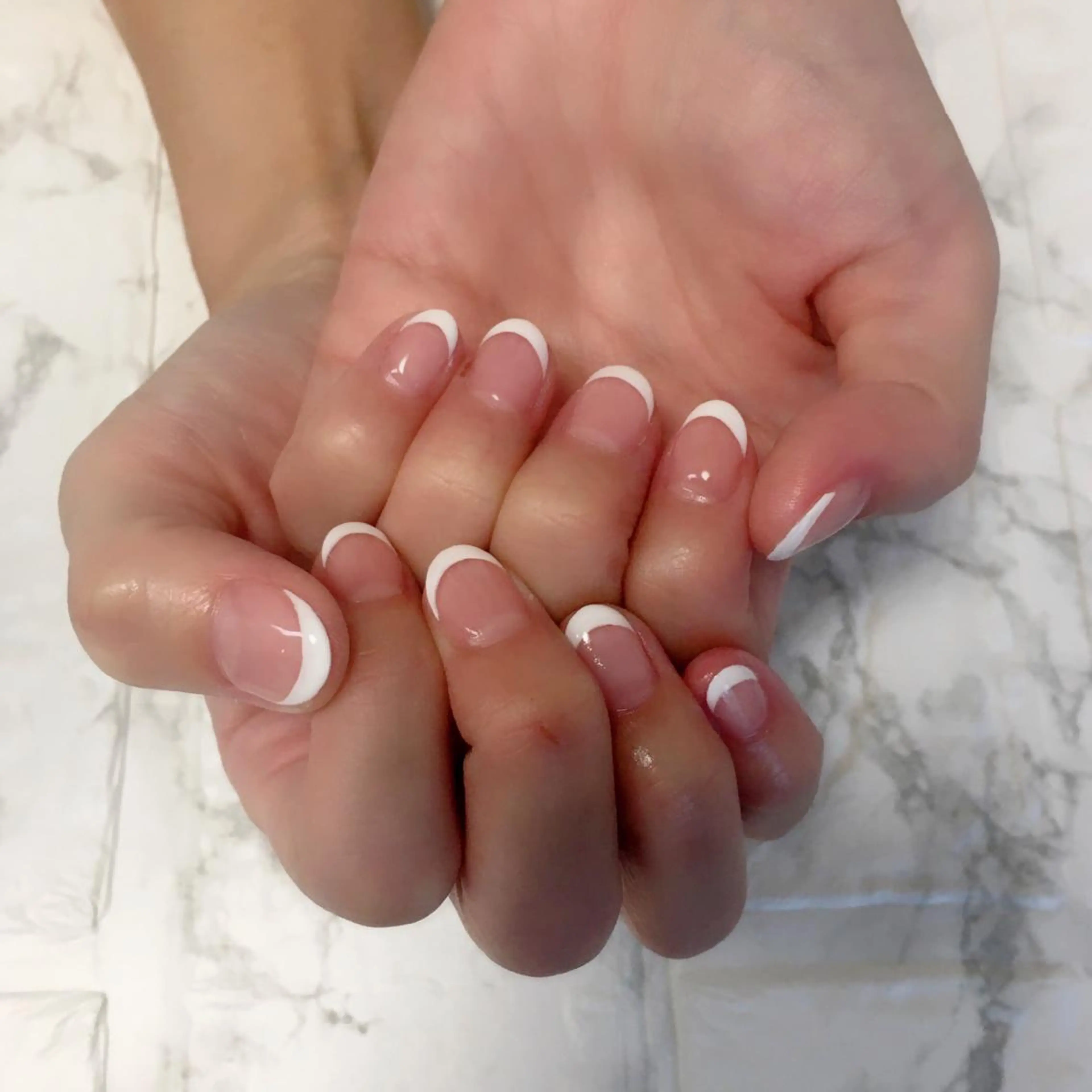 ネイル フレンチネイル ハンドネイル 自爪育成/深爪矯正 mikiのネイルデザイン