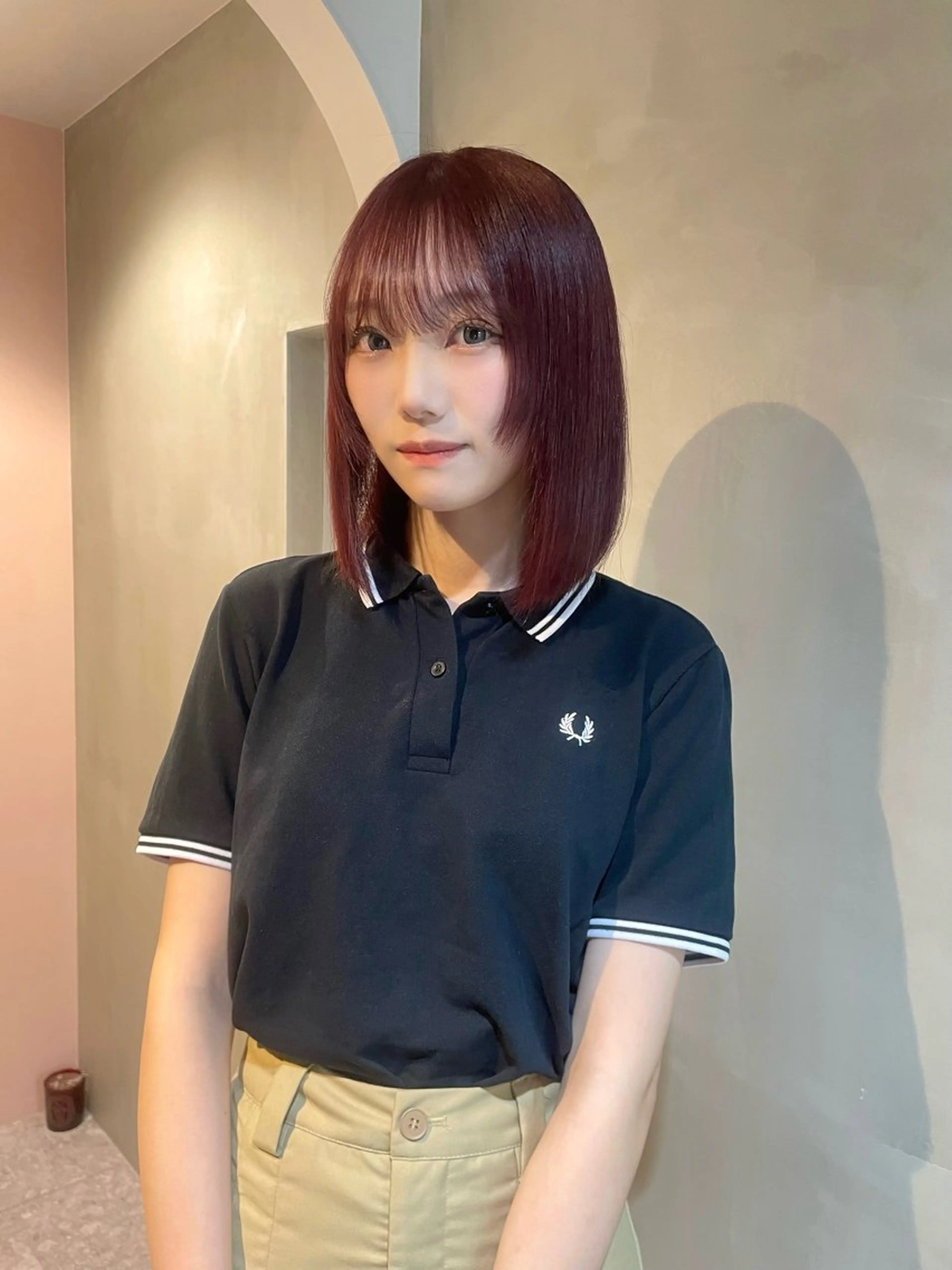 ミディアム カラー ヘアカラー トリートメント カノン/アニオタ🧡 暖色/酸性ストレートのヘアスタイル