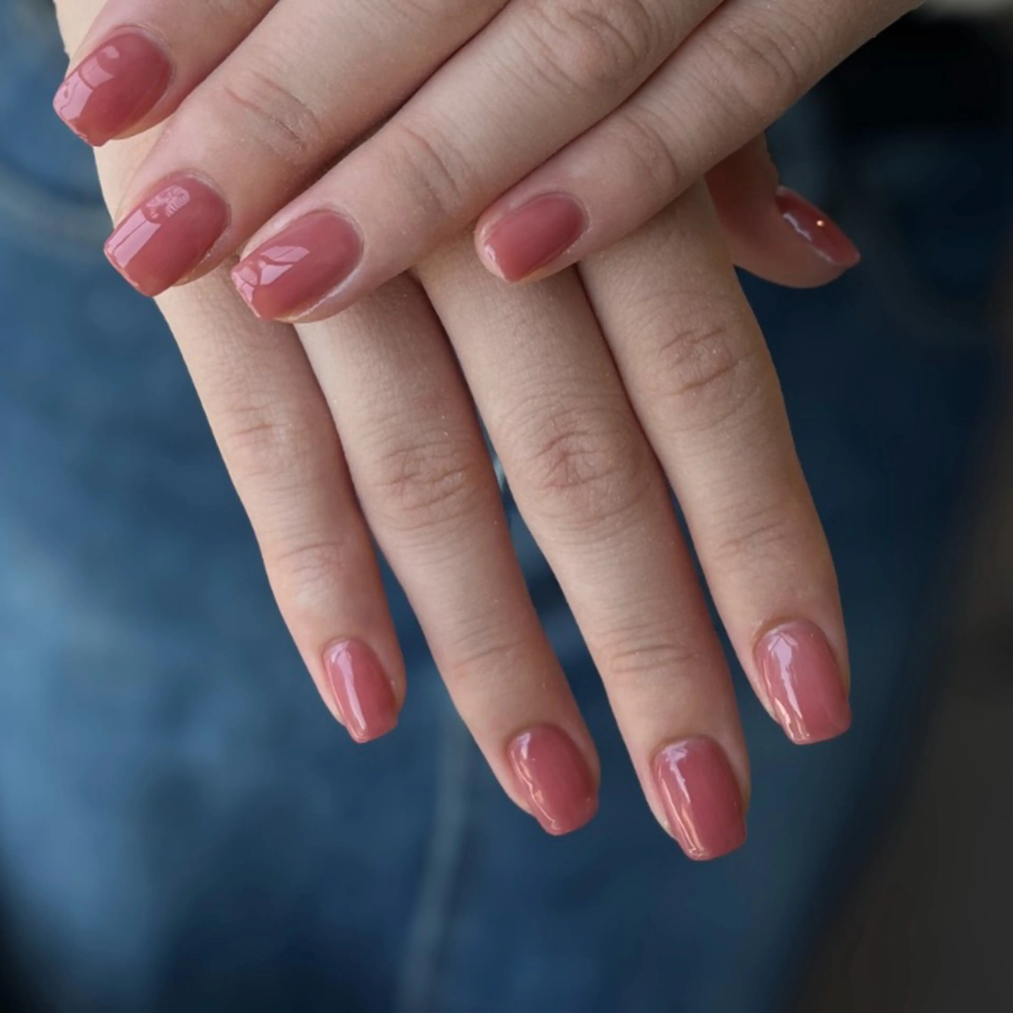 ネイル ワンカラーネイル ピンク mieux MAOのネイルデザイン