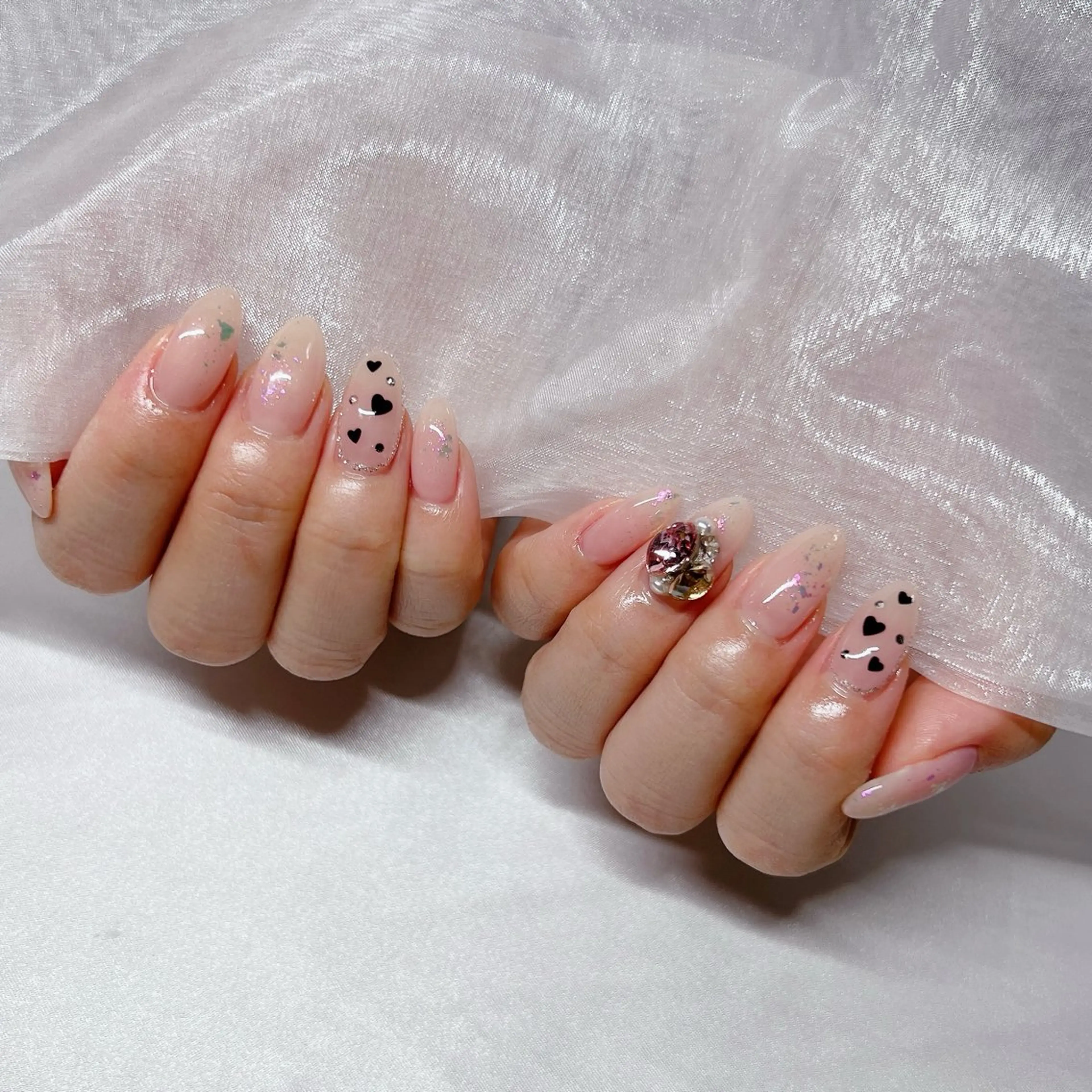 ネイル ジェルネイル 韓国ネイル ラメ(グリッター) マグネットネイル 持ち込み ハンドネイル -nail salon-Reward所属・nail salon Rewardのネイルデザイン