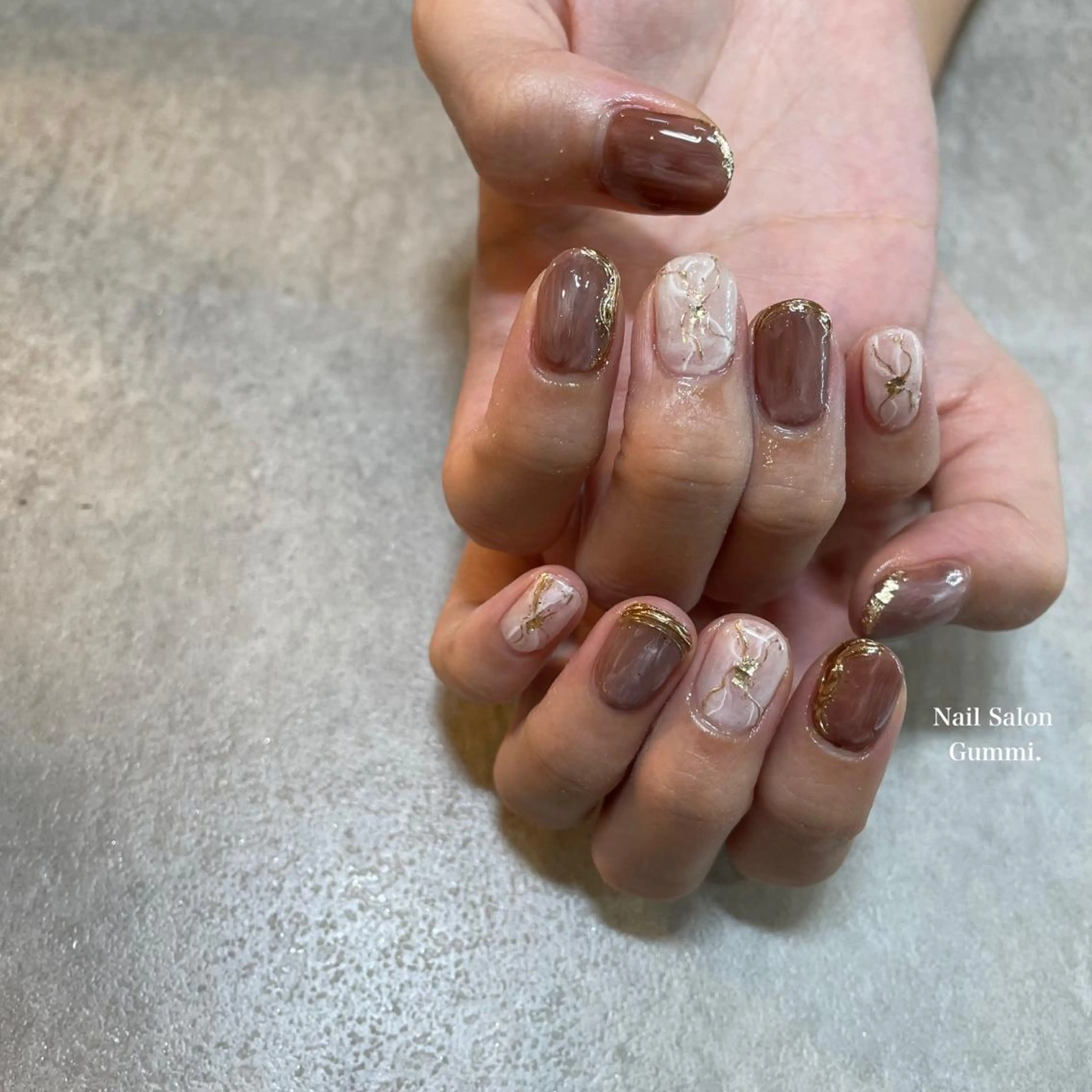 ネイル ブラウン Nail Salon Gummi.のネイルデザイン