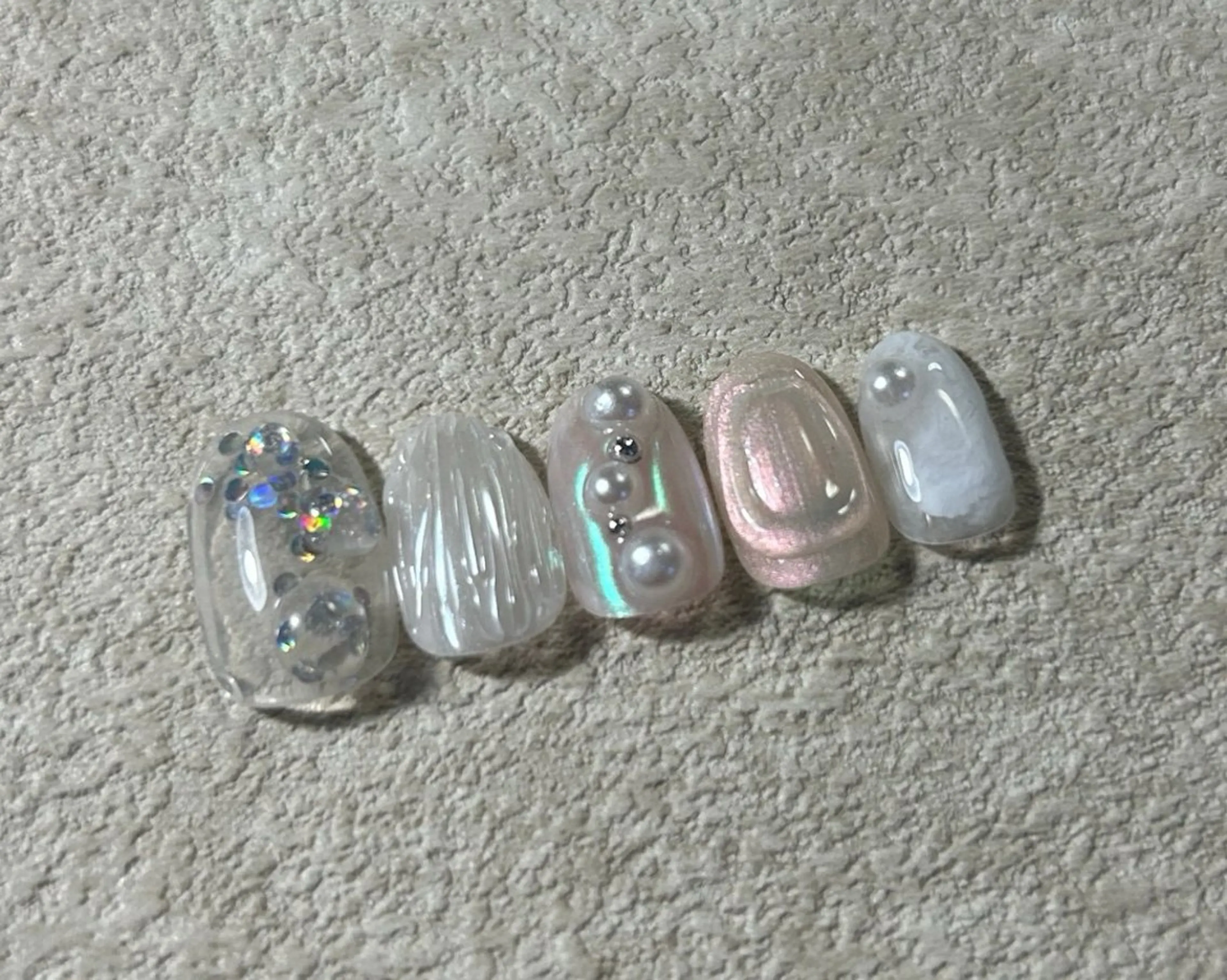 ネイル 氷ネイル・うるうるネイル ハンドネイル Lofinails ちひろのネイルデザイン