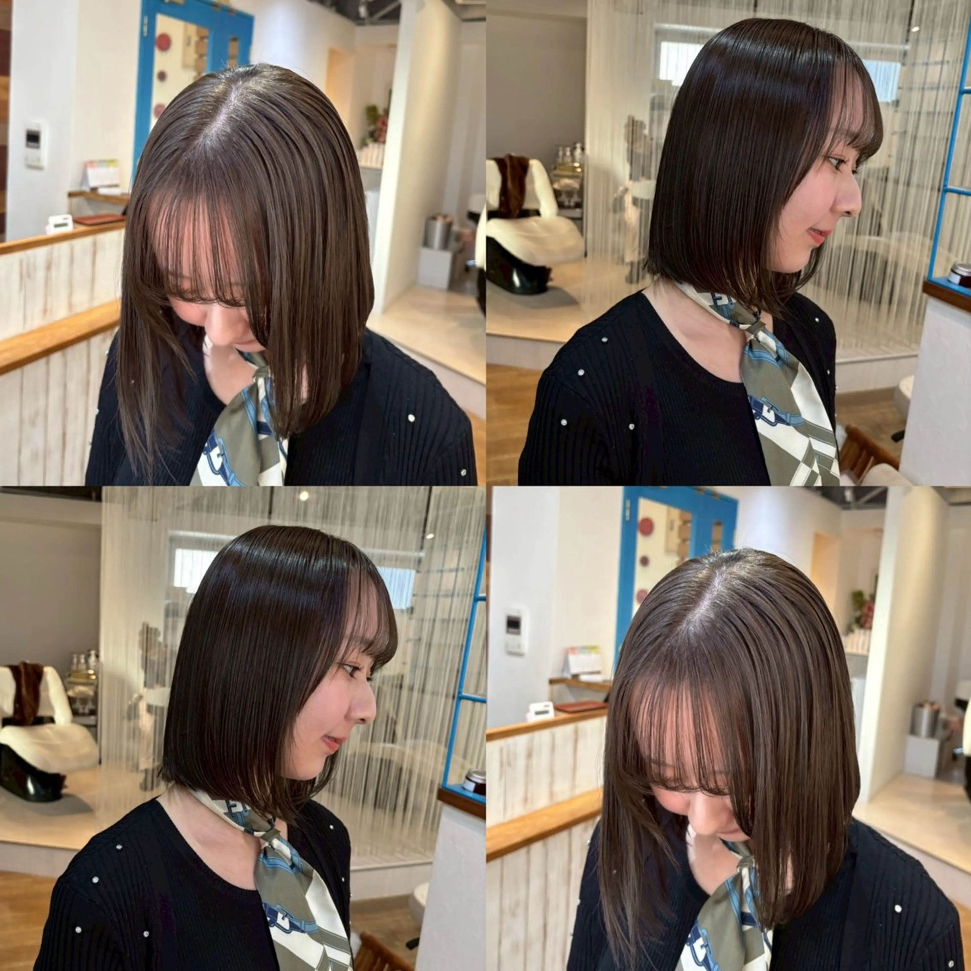 ショート カラー ブリーチ ブリーチなしカラー ヘアカラー トリートメント RINNO🌷艶髪/ 透明感&艶カラーのヘアスタイル