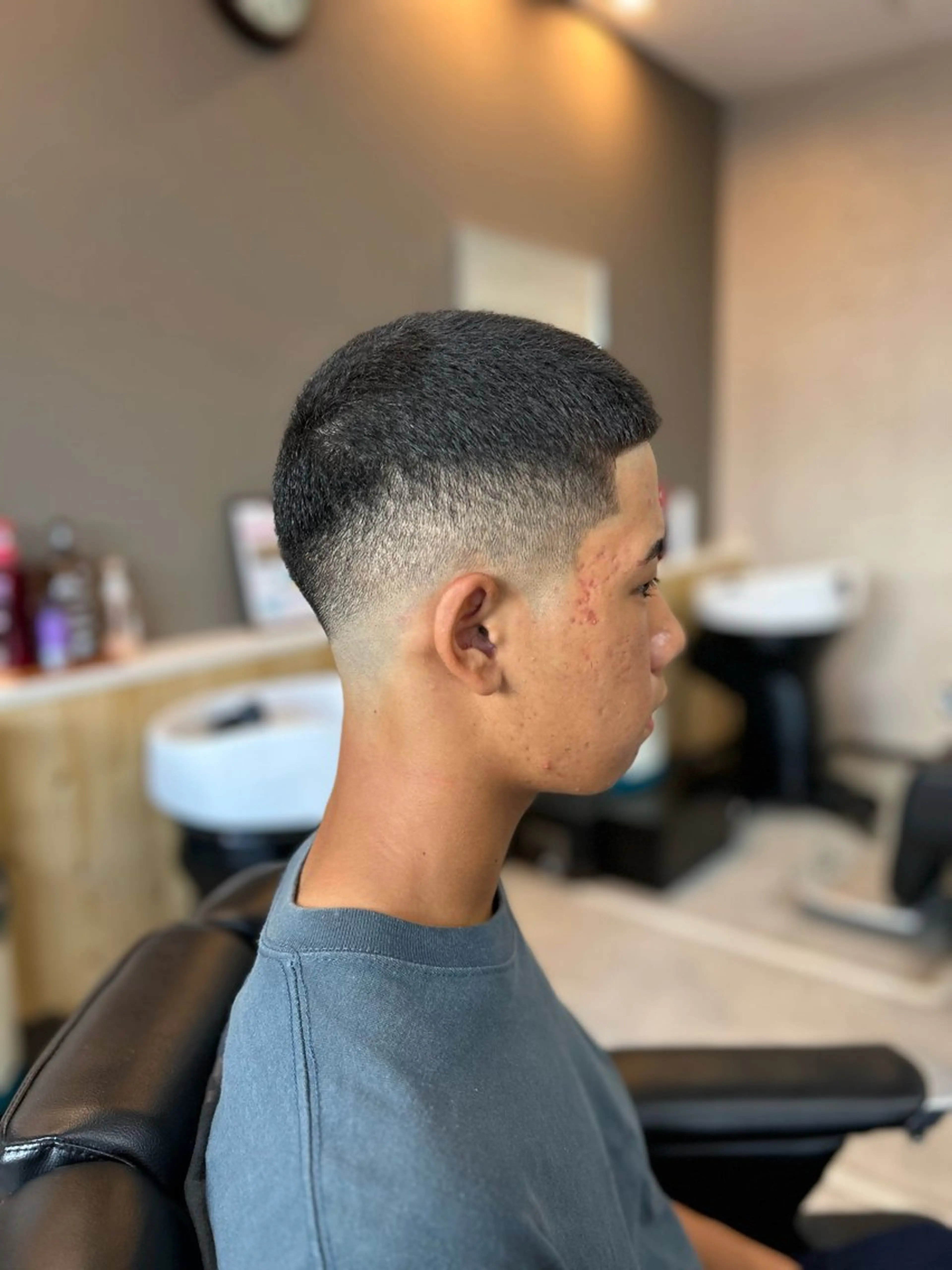 高校生カット、シャンプー、ヘアセットの写真