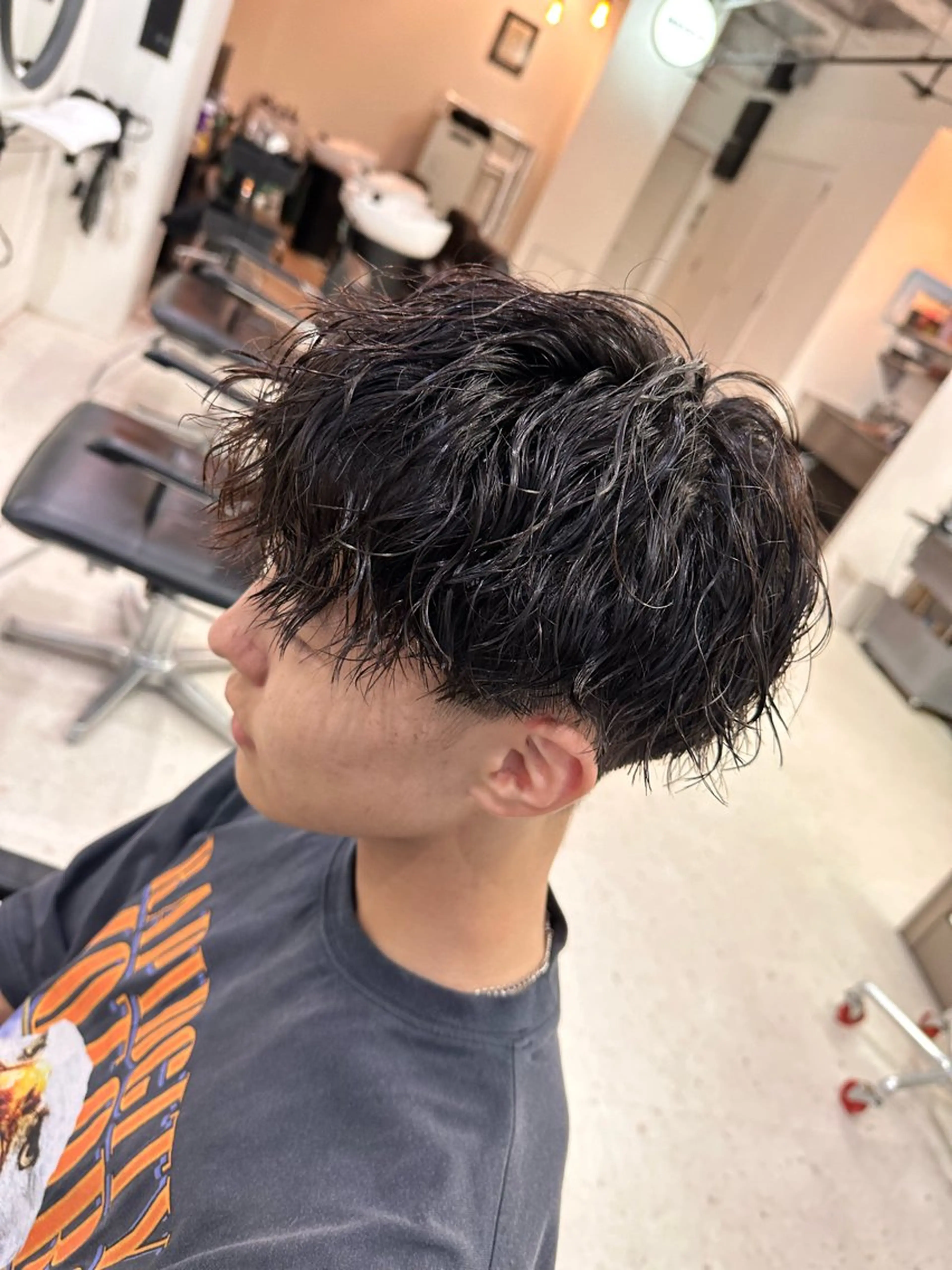 パーマ メンズ 横浜メンズマッシュ カット/ショウゴのヘアスタイル