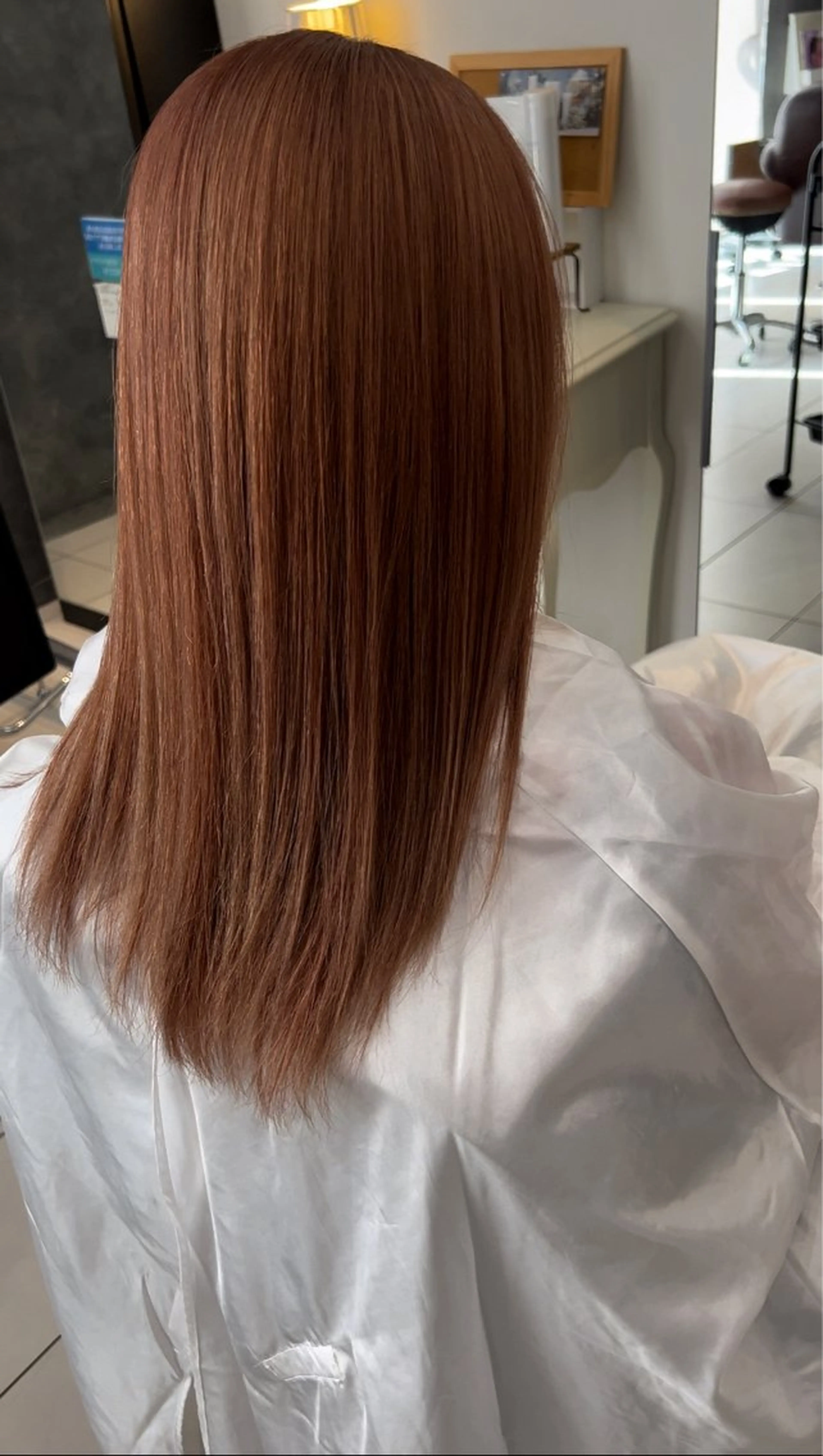 ロング カラー ベージュカラー ピンクカラー ピンクベージュ 艶カラー/エクステ/ 藤原リックのヘアスタイル