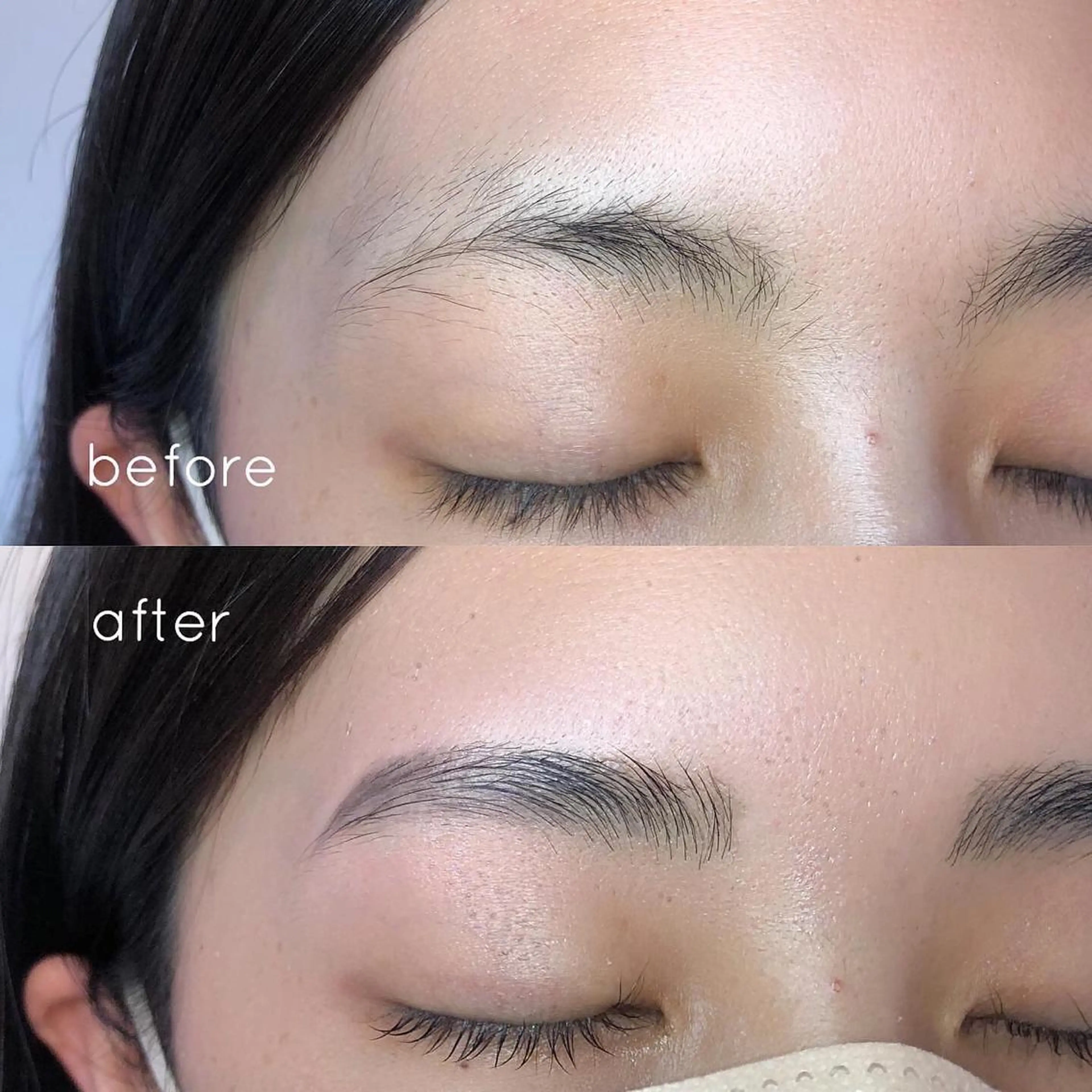 マツエク・マツパ アイブロウ ハリウッドブロウリフト 眉毛ワックス脱毛 眉毛　まつ毛パーマ suu梅田のエステ・リラクイメージ