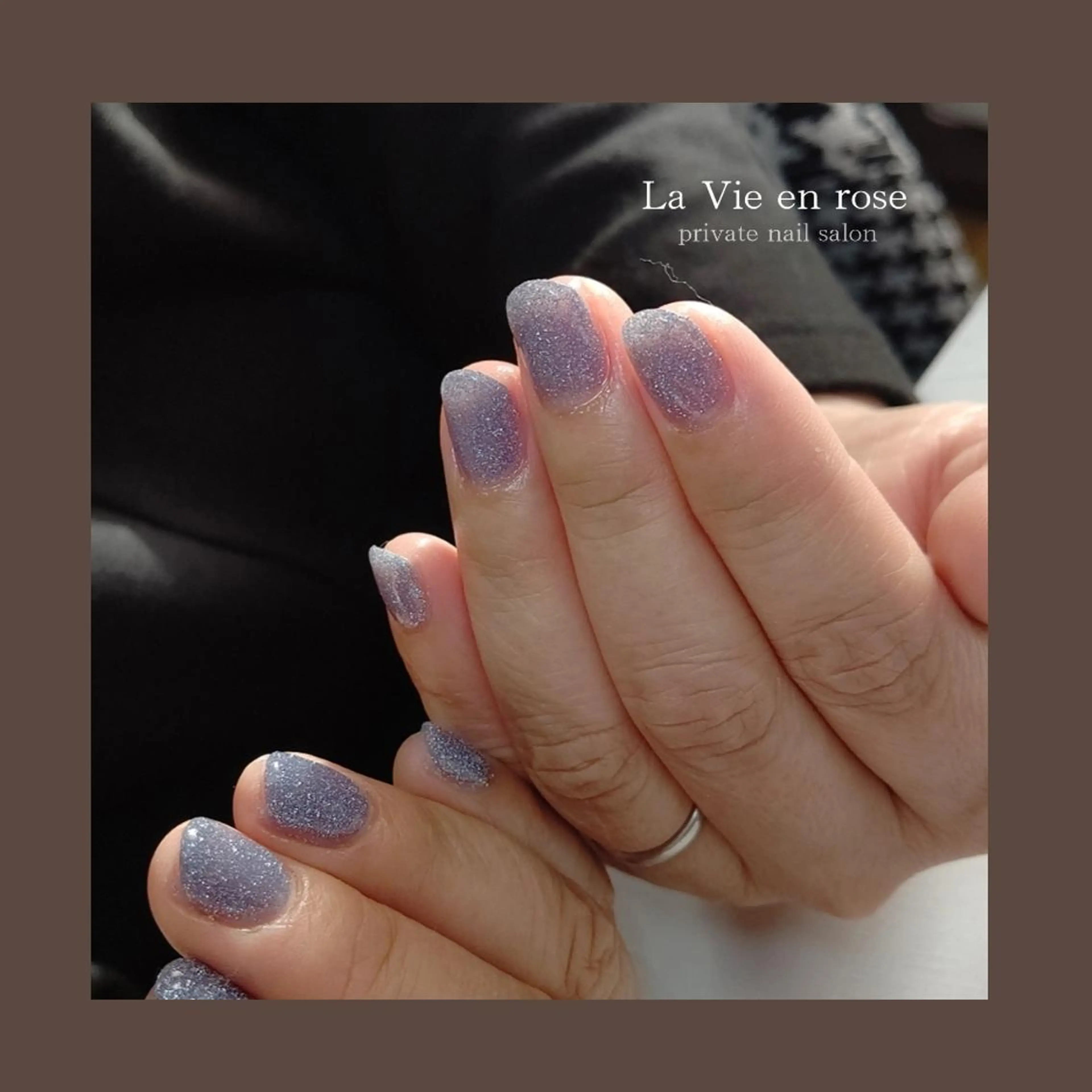 ネイル フラッシュネイル ラヴィアン ローズのネイルデザイン