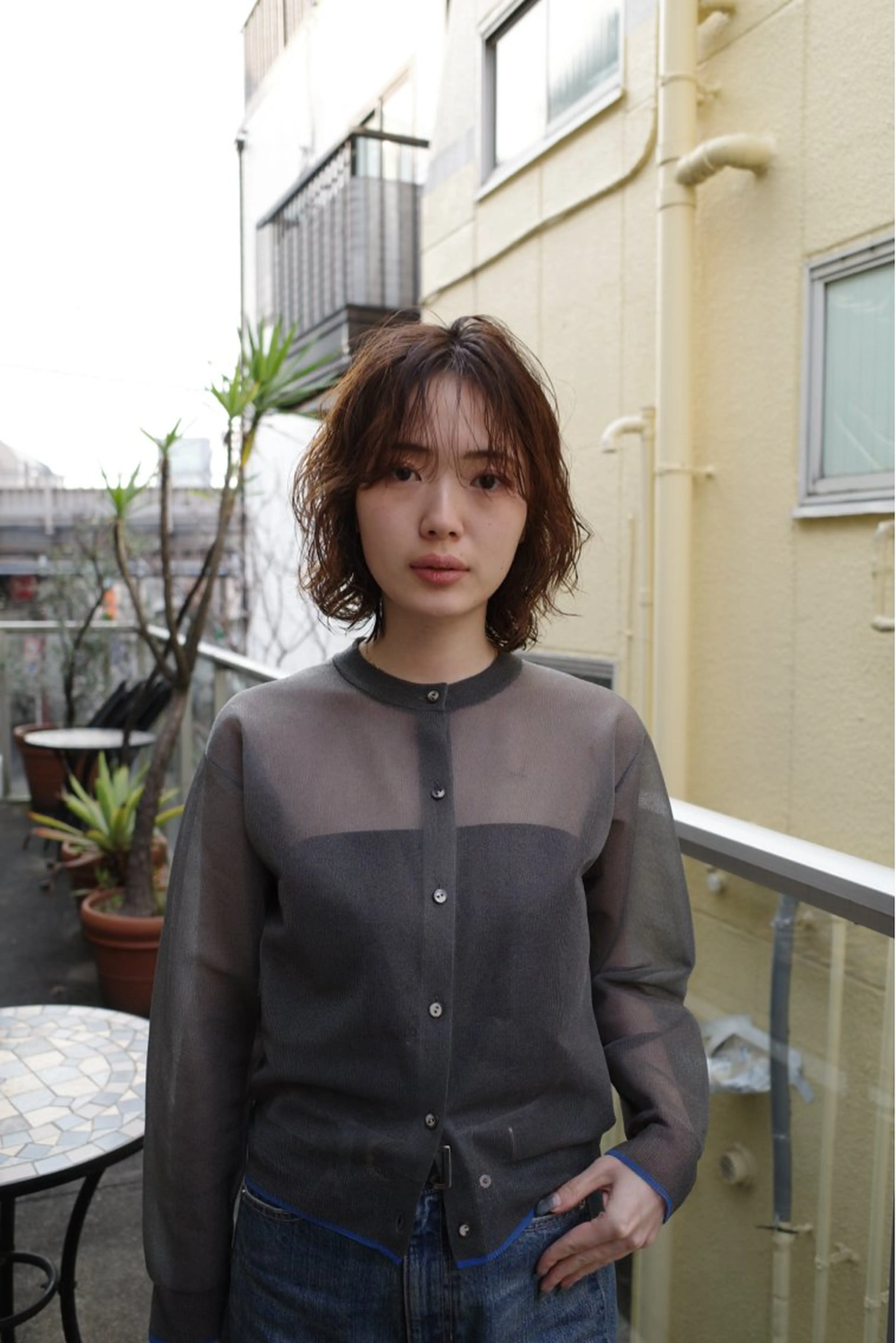 ミディアム パーマ juno所属・ボブ/パーマ/透明感 カラー　善方浩貴のヘアスタイル