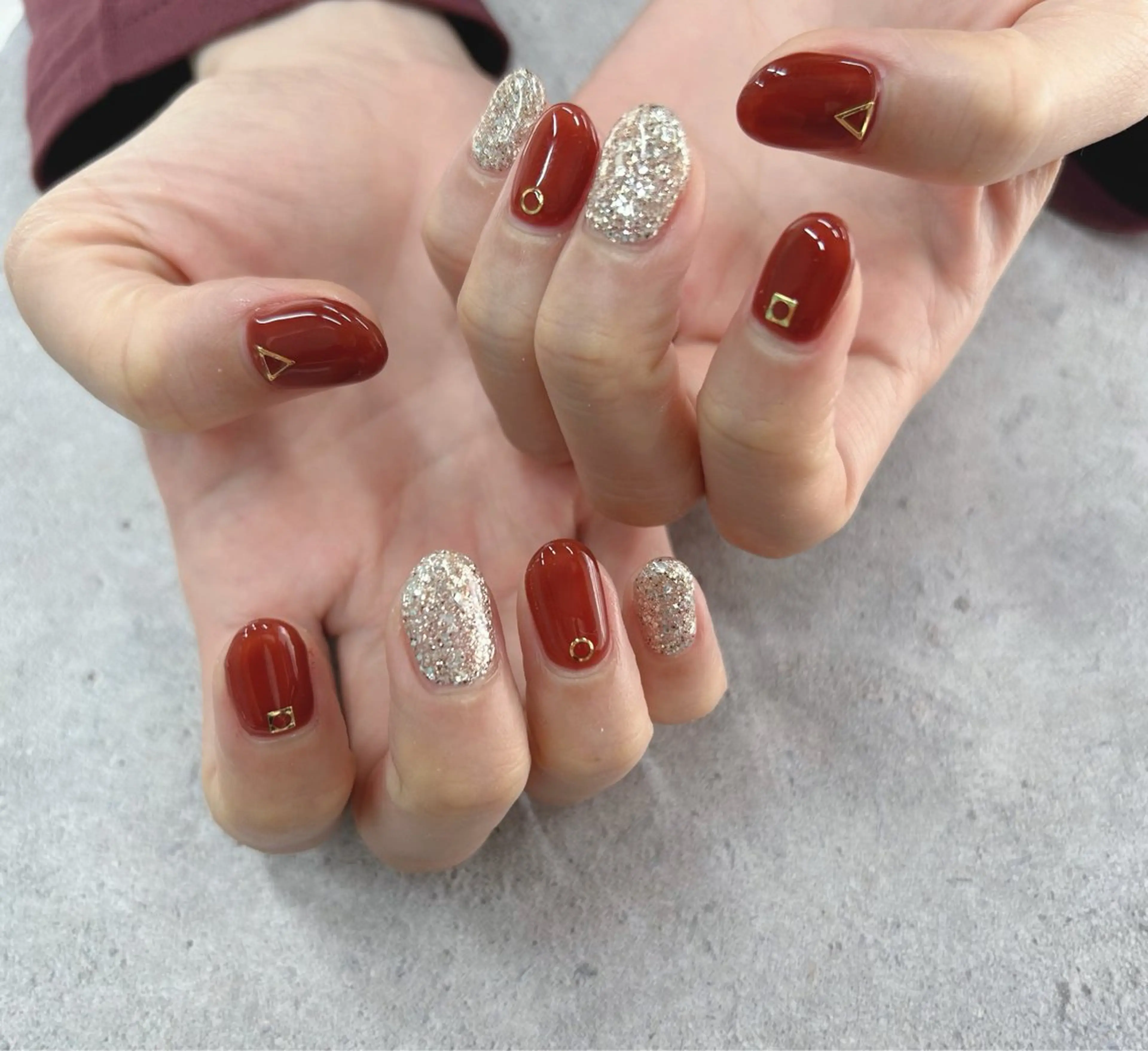 ネイル ストーンネイル ハンドネイル Nail Salon agré所属・agré ネイルサロン　アグレのネイルデザイン