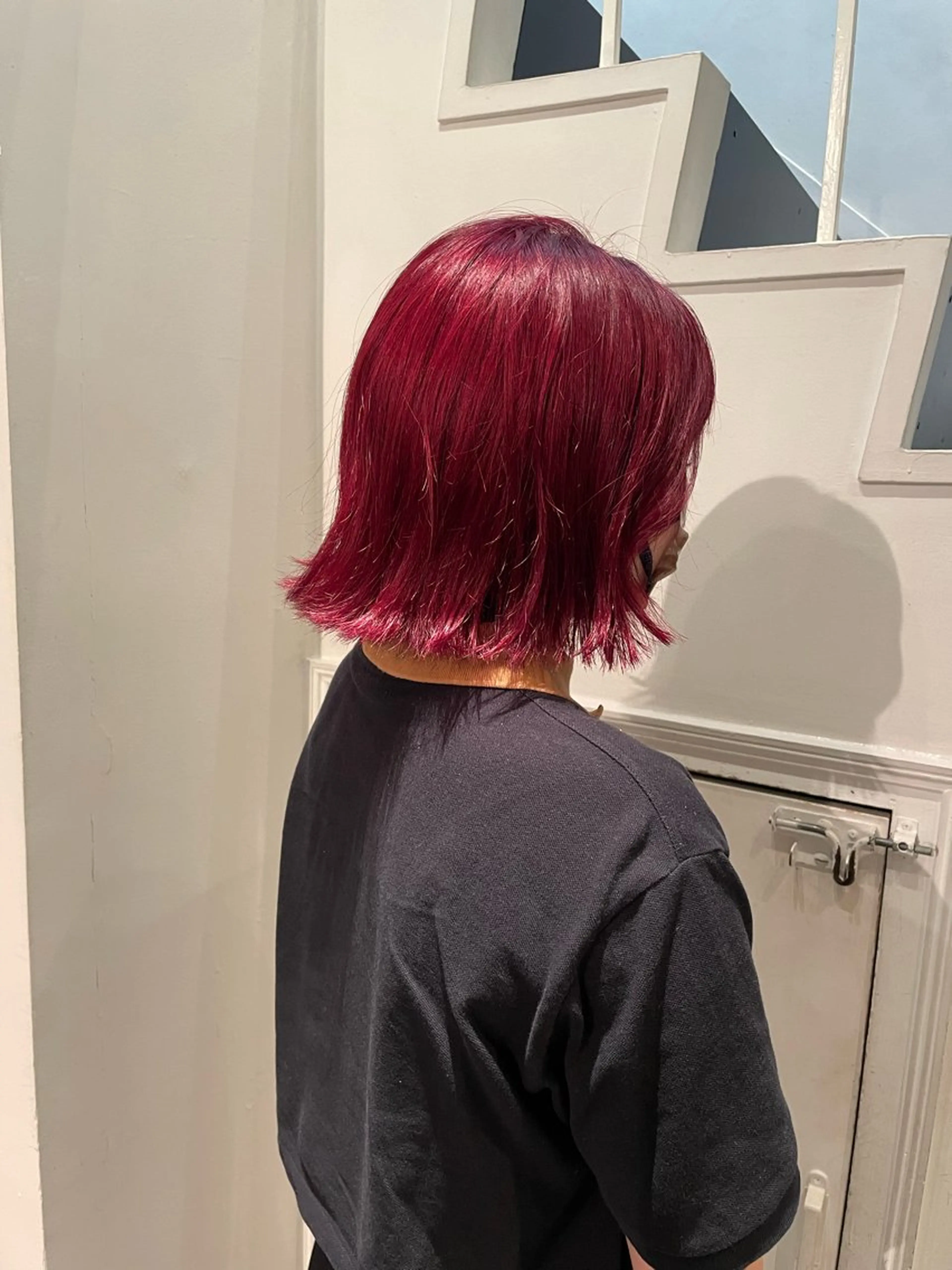 ミディアム カラー ブリーチ カット ヘアカラー トリートメント 向坂 亜美のヘアスタイル