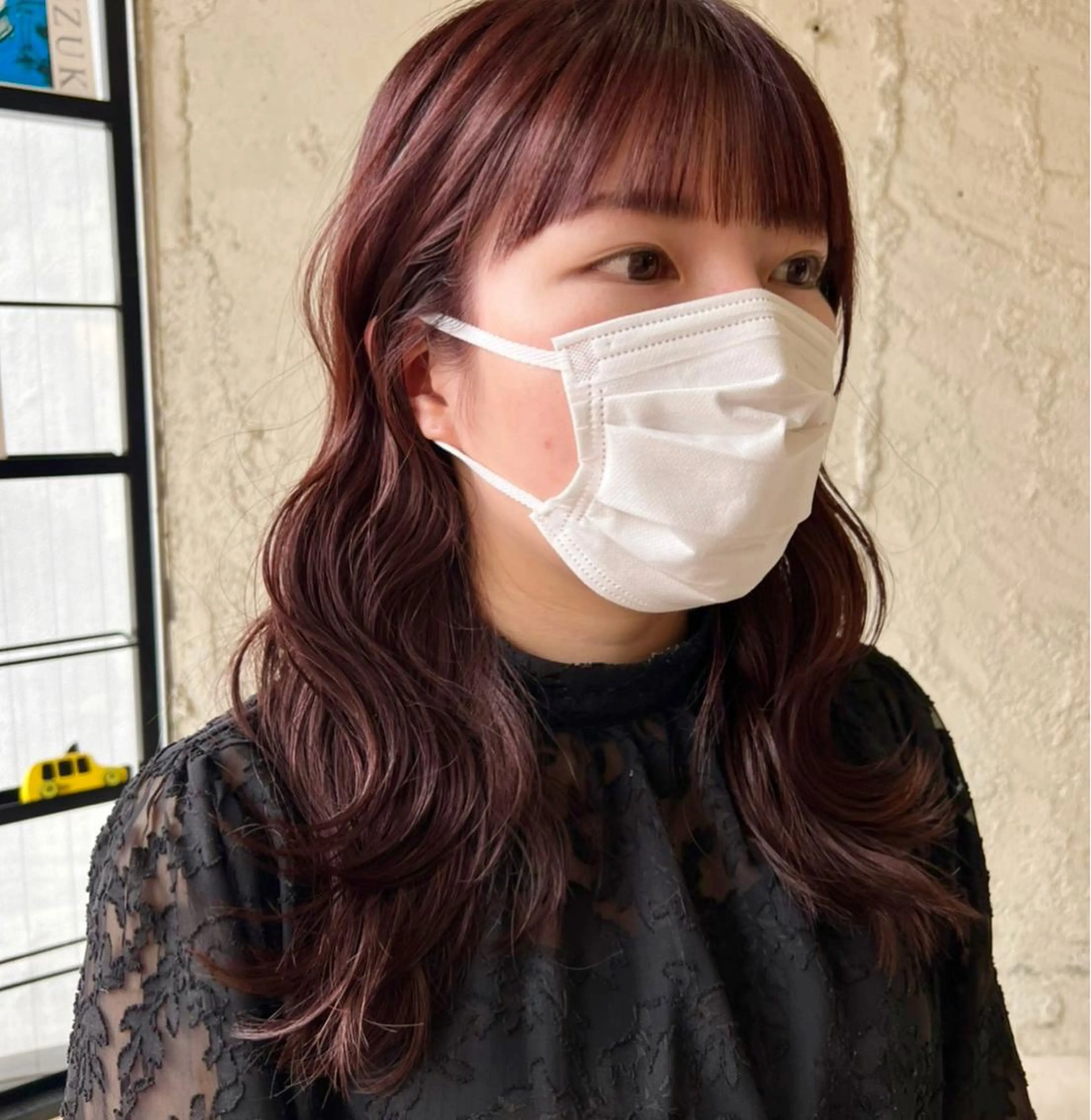 ミディアム 韓国風ヘア レイヤーカット カット ヘアカラー 髪質改善ストレート/ ブリーチ／渋谷　福田のヘアスタイル