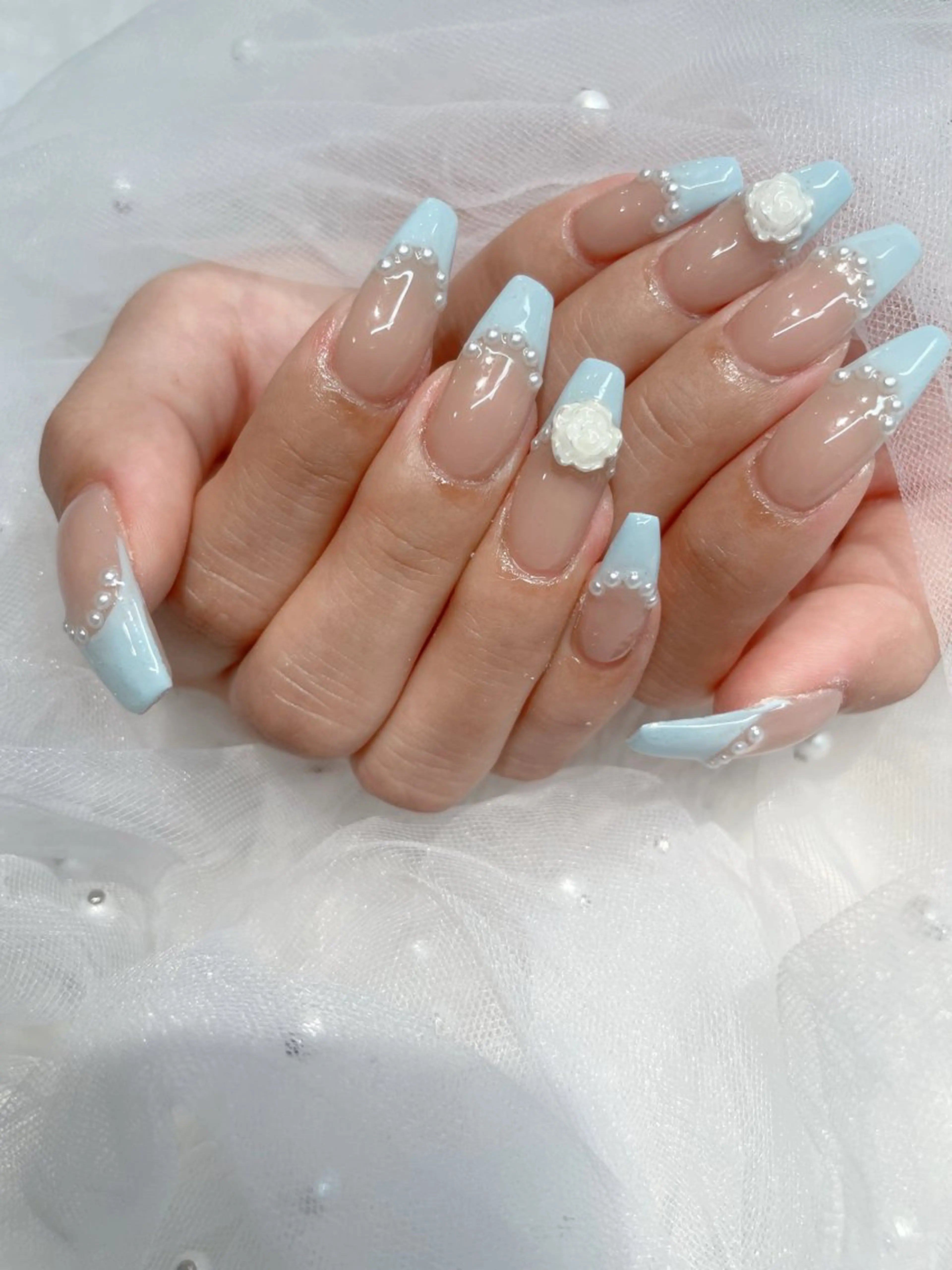 ネイル フレンチネイル パステルネイル I-nail Moeのネイルデザイン