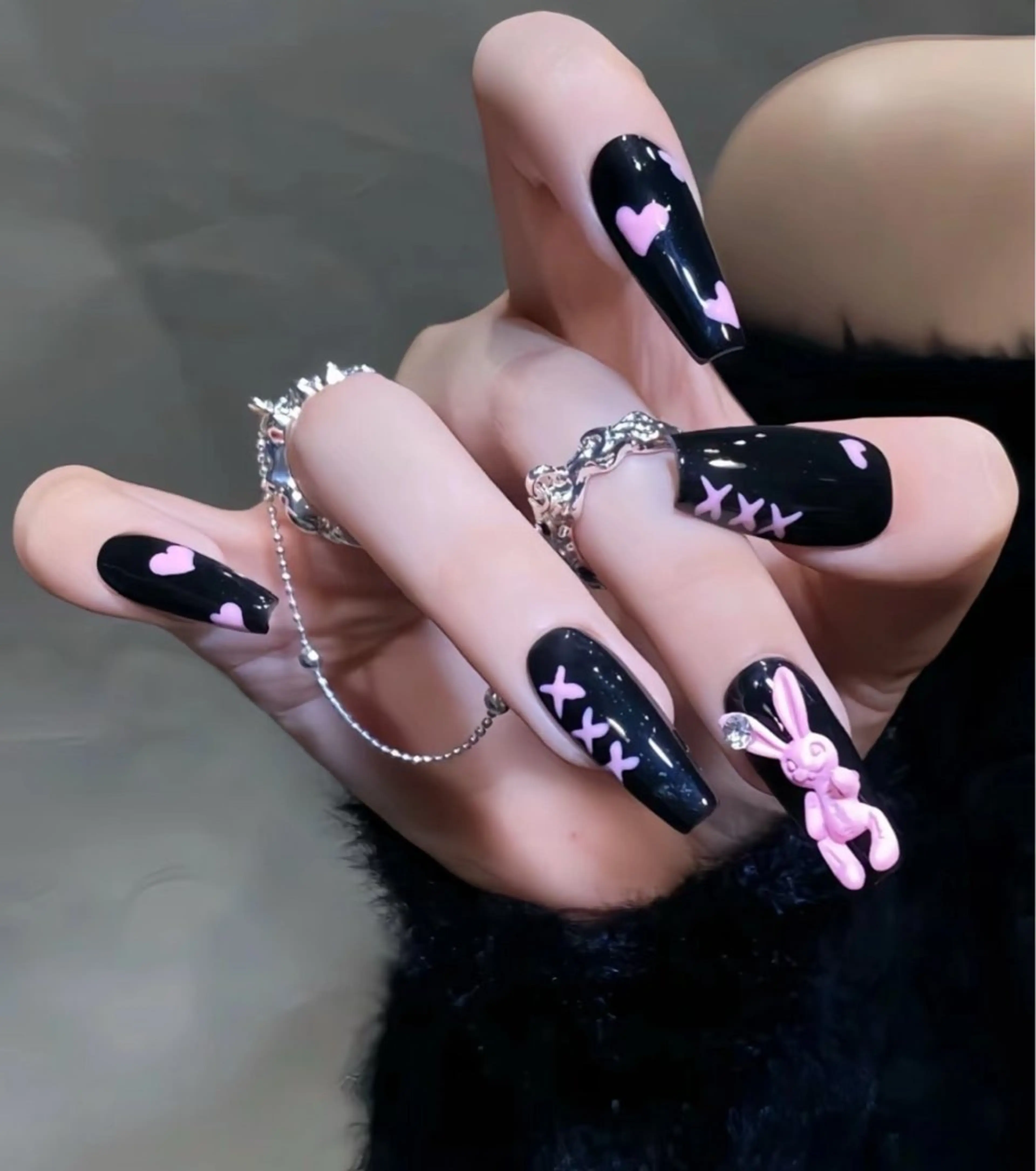 ネイル フレンチネイル グラデーション キラキラネイル 韓国ネイル マグネットネイル ハンドネイル 🎀🎀YooLi Nail Salonのネイルデザイン