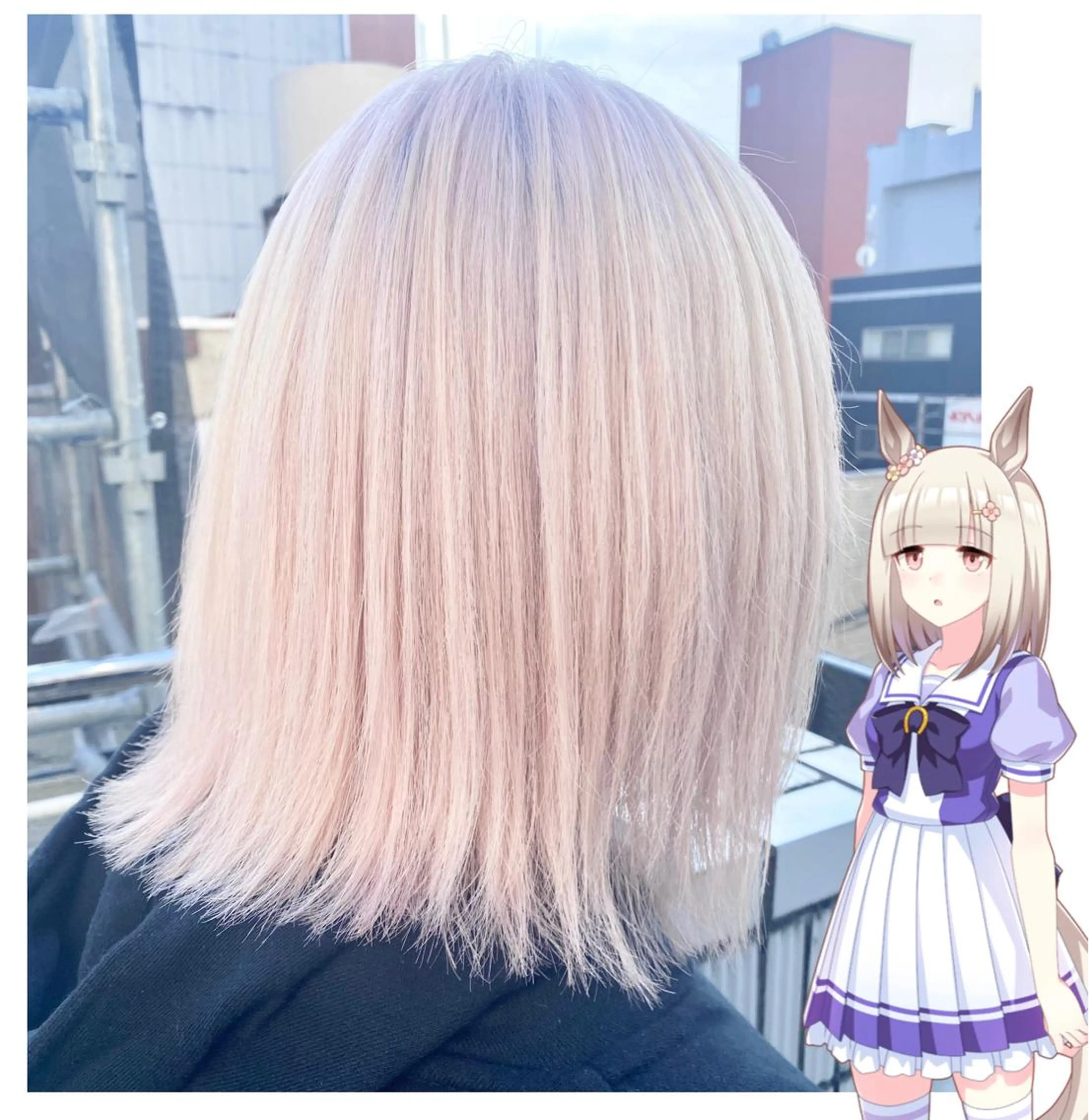 ショート カラー ベージュカラー GARU-ガル-所属・TSUNO🦖 派手髪/オタク美容師のヘアスタイル