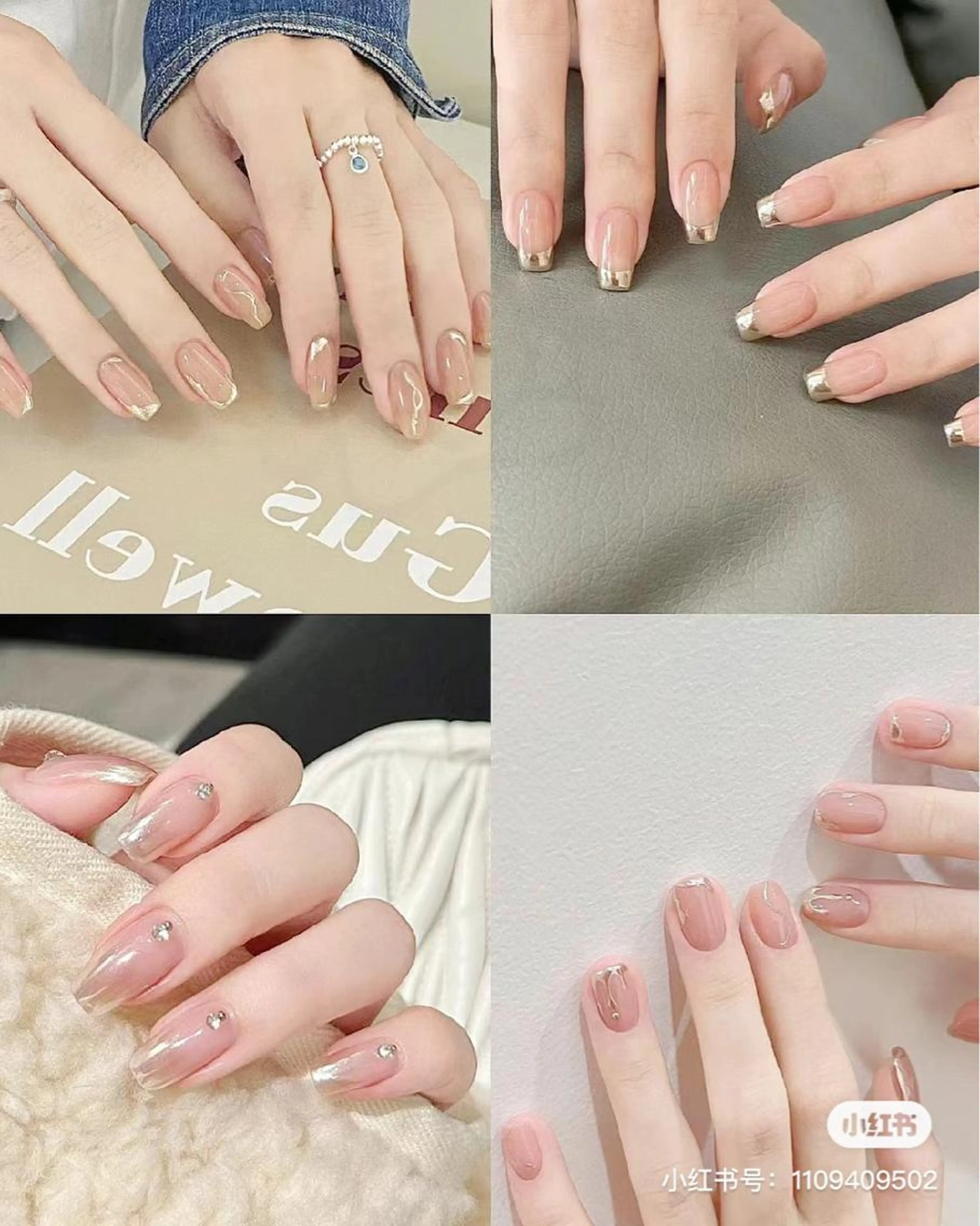 季節のトレンドミラーネイルの写真