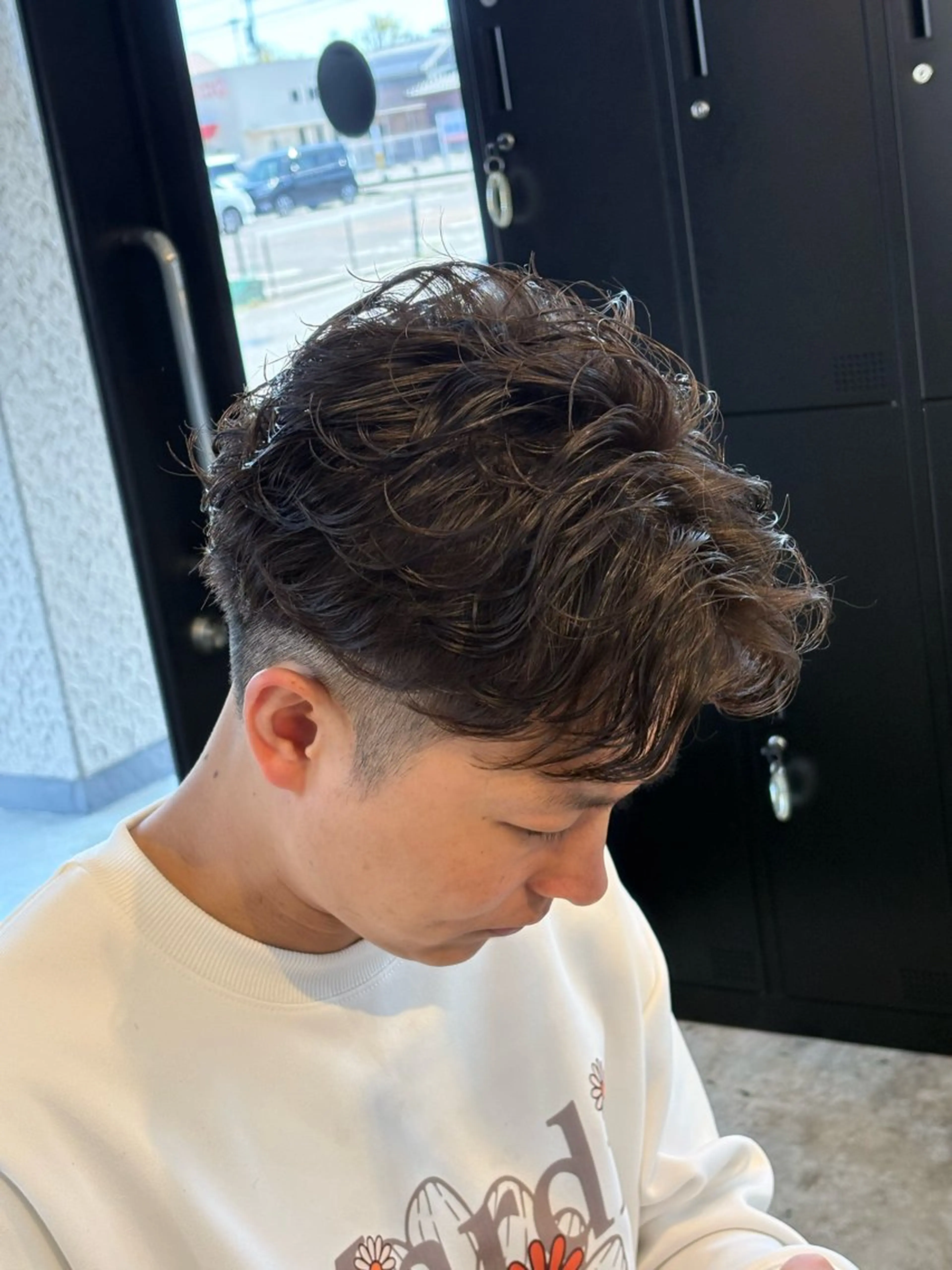 ショート パーマ メンズ フェザーパーマ メンズパーマ ショートヘア ユウト 【メンズ限定】のヘアスタイル