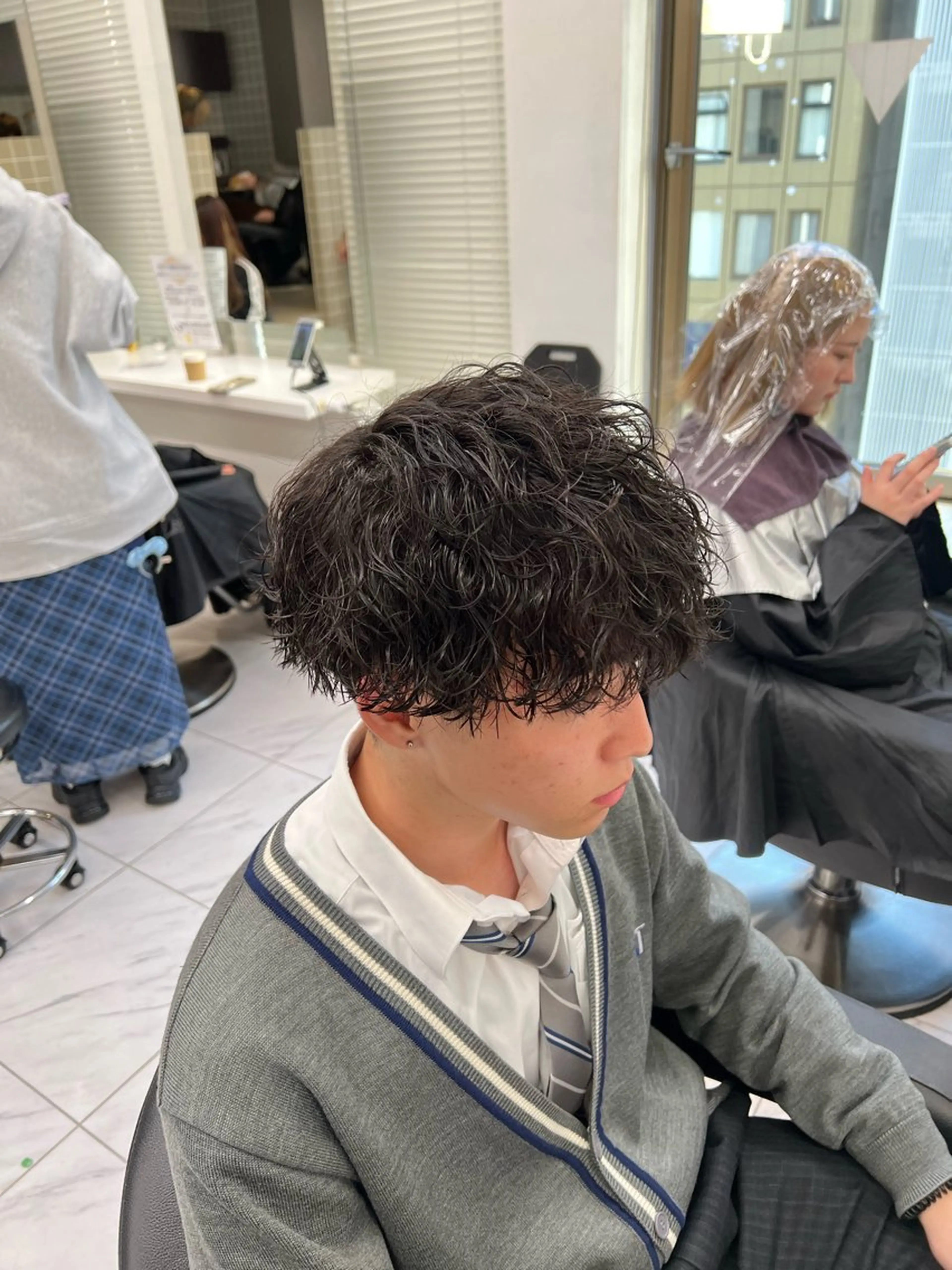 ショート カラー パーマ メンズ カット パーマ 韓国レイヤーカット /REIのヘアスタイル