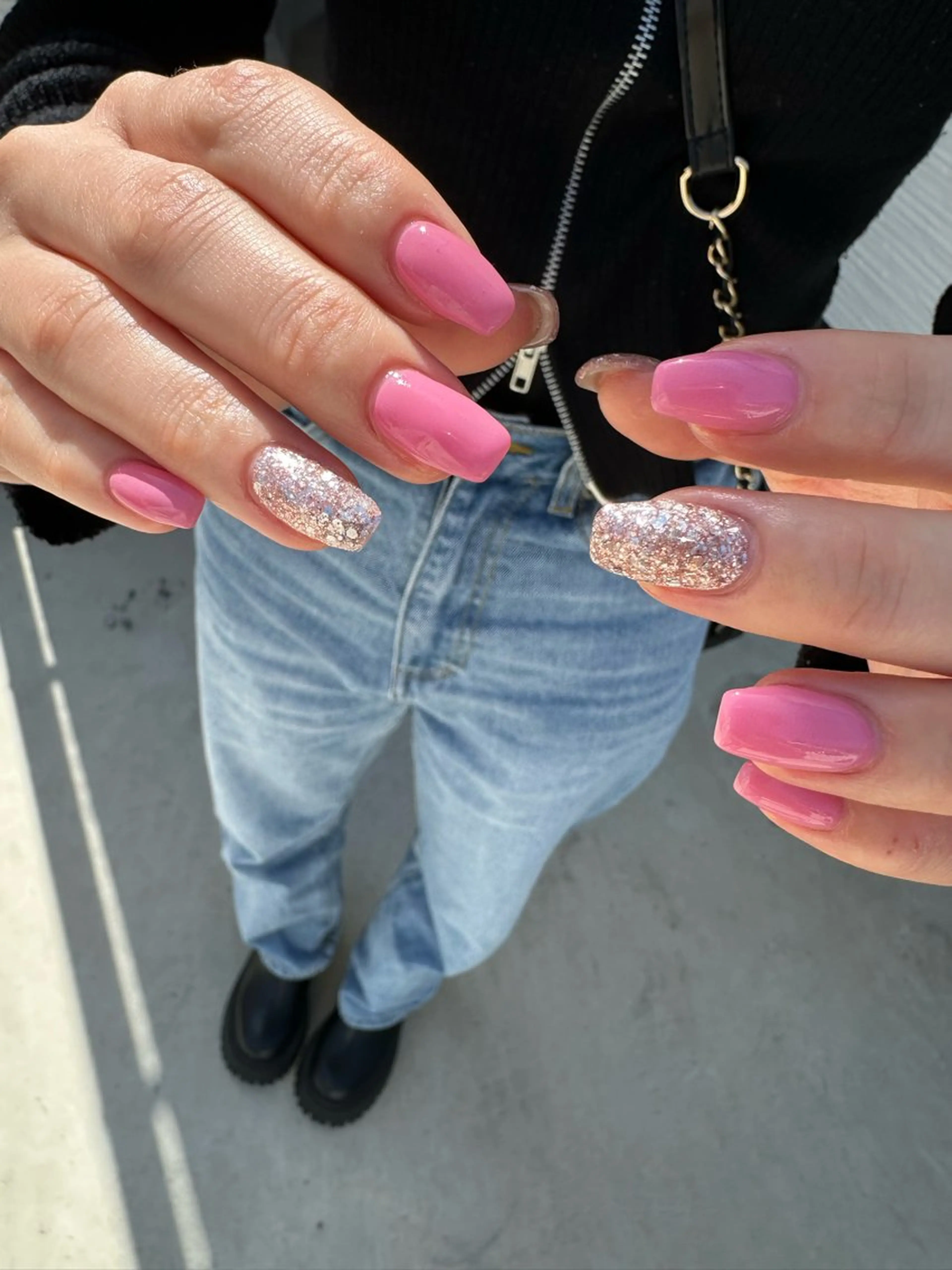 ネイル ラメ(グリッター) ワンカラーネイル 春ネイル ハンドネイル megu_ kanoanailのネイルデザイン