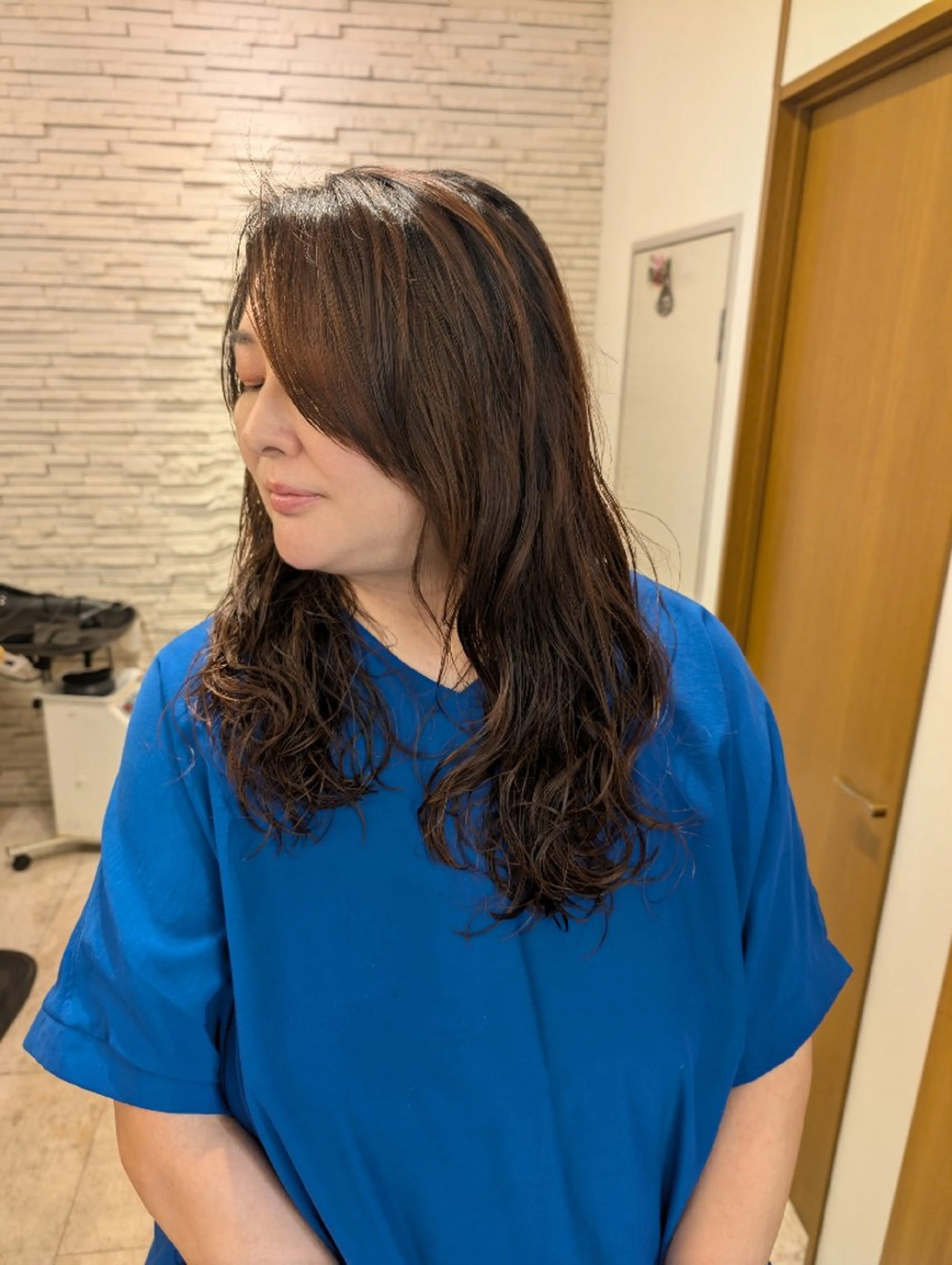 ロング パーマ カット パーマ rian 宮前所属・田崎 暁大のヘアスタイル