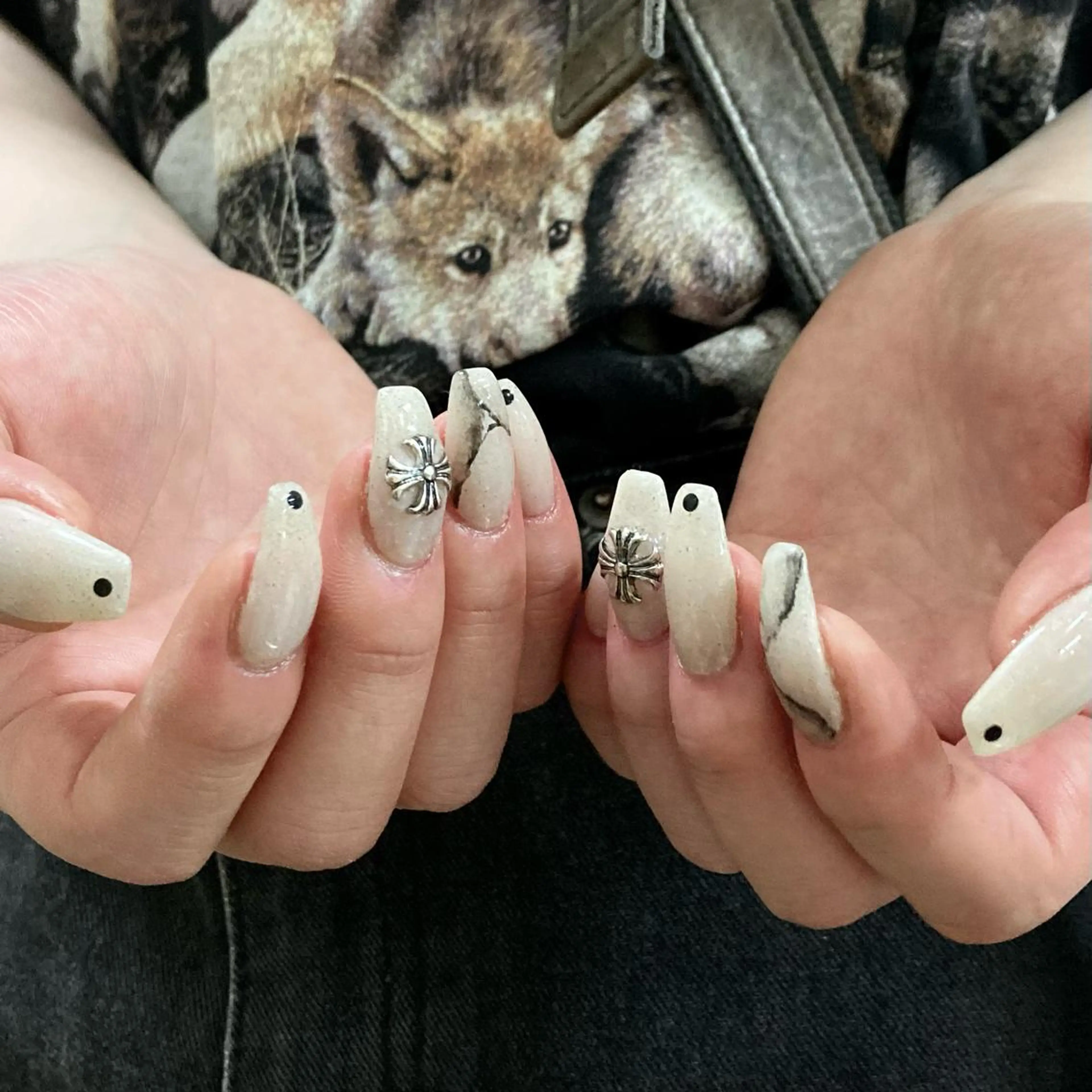 ネイル ハンドネイル フットネイル kana/モード ・グランジ໒꒱のネイルデザイン