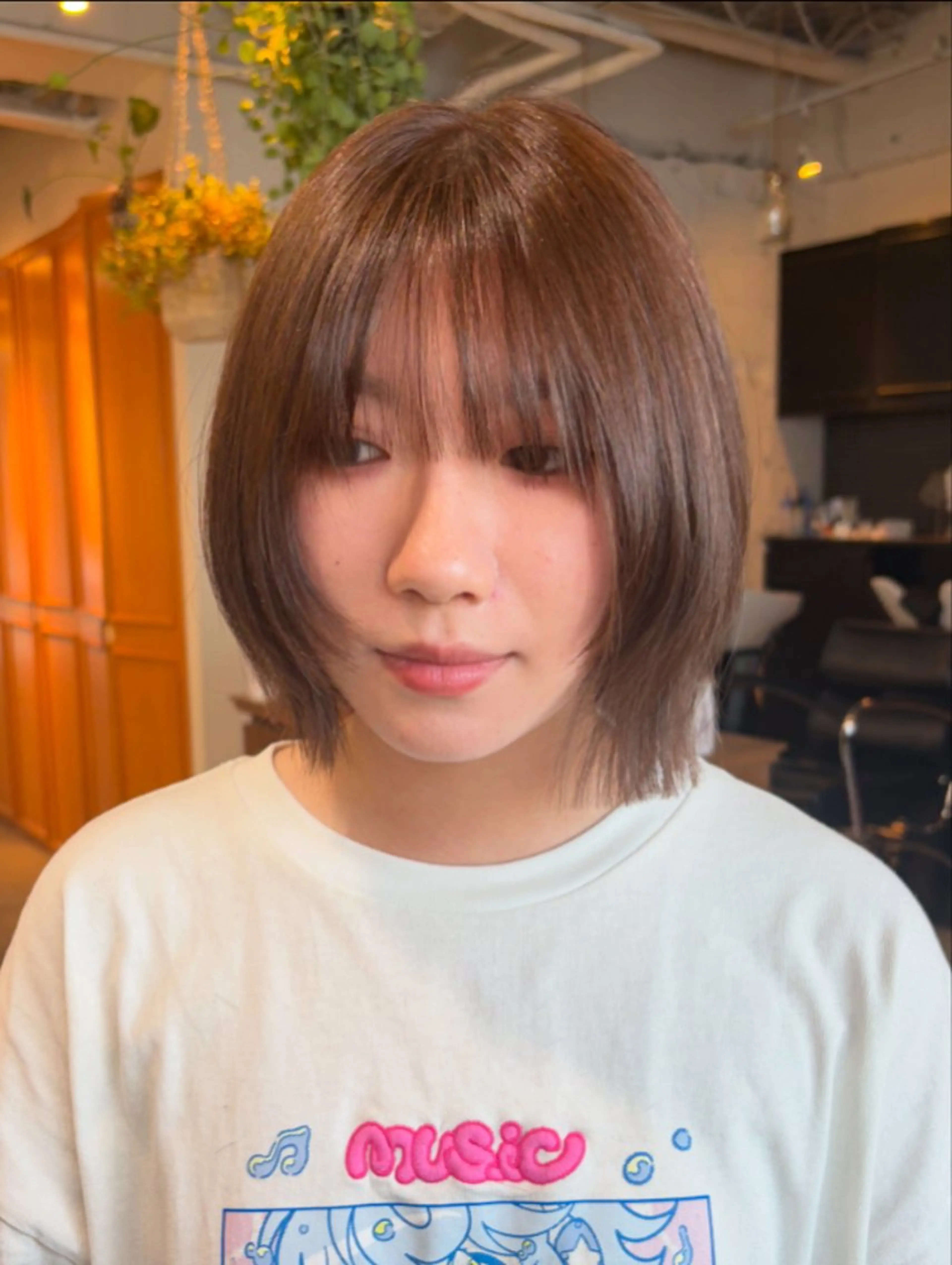 ショート カラー カット ヘアカラー トリートメント RIN/韓国ヘア レイヤーカットのヘアスタイル