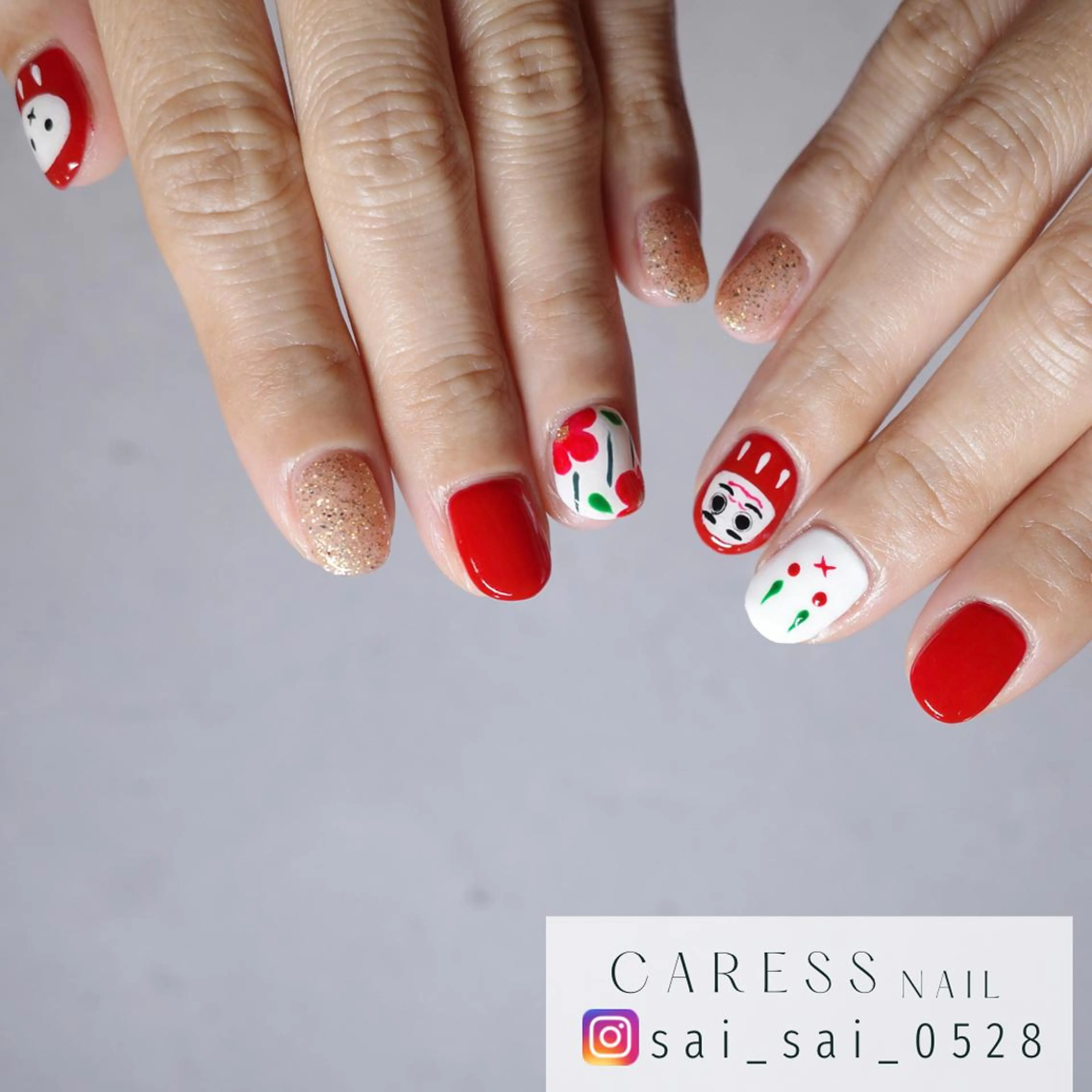 ネイル ハンドネイル caress  nail カレスネイル　代々木上原所属・カレスネイル さいのネイルデザイン