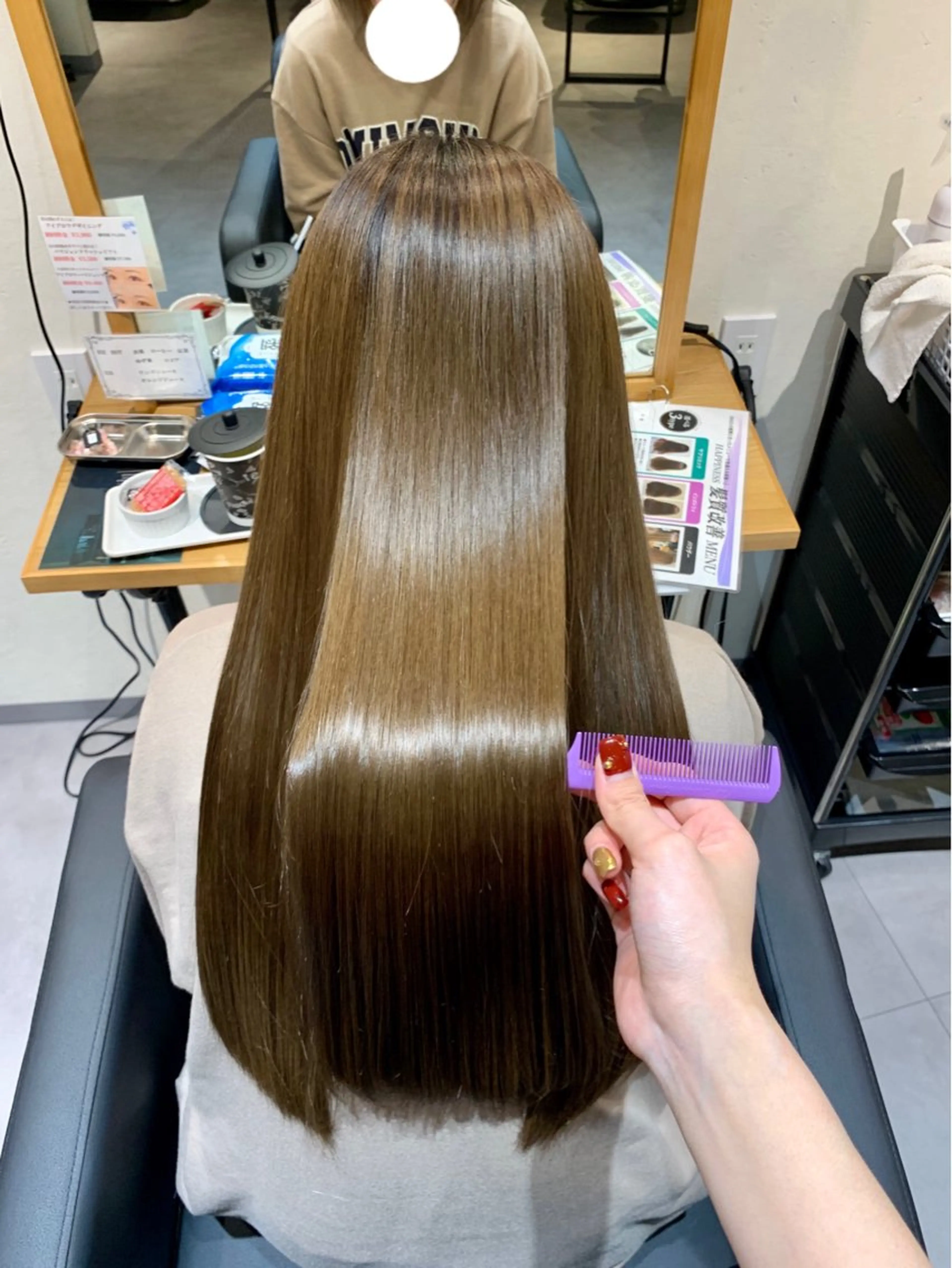 ロング パーマ 髪質改善 ストレートパーマ Dears 香芝店所属・関 優希のヘアスタイル