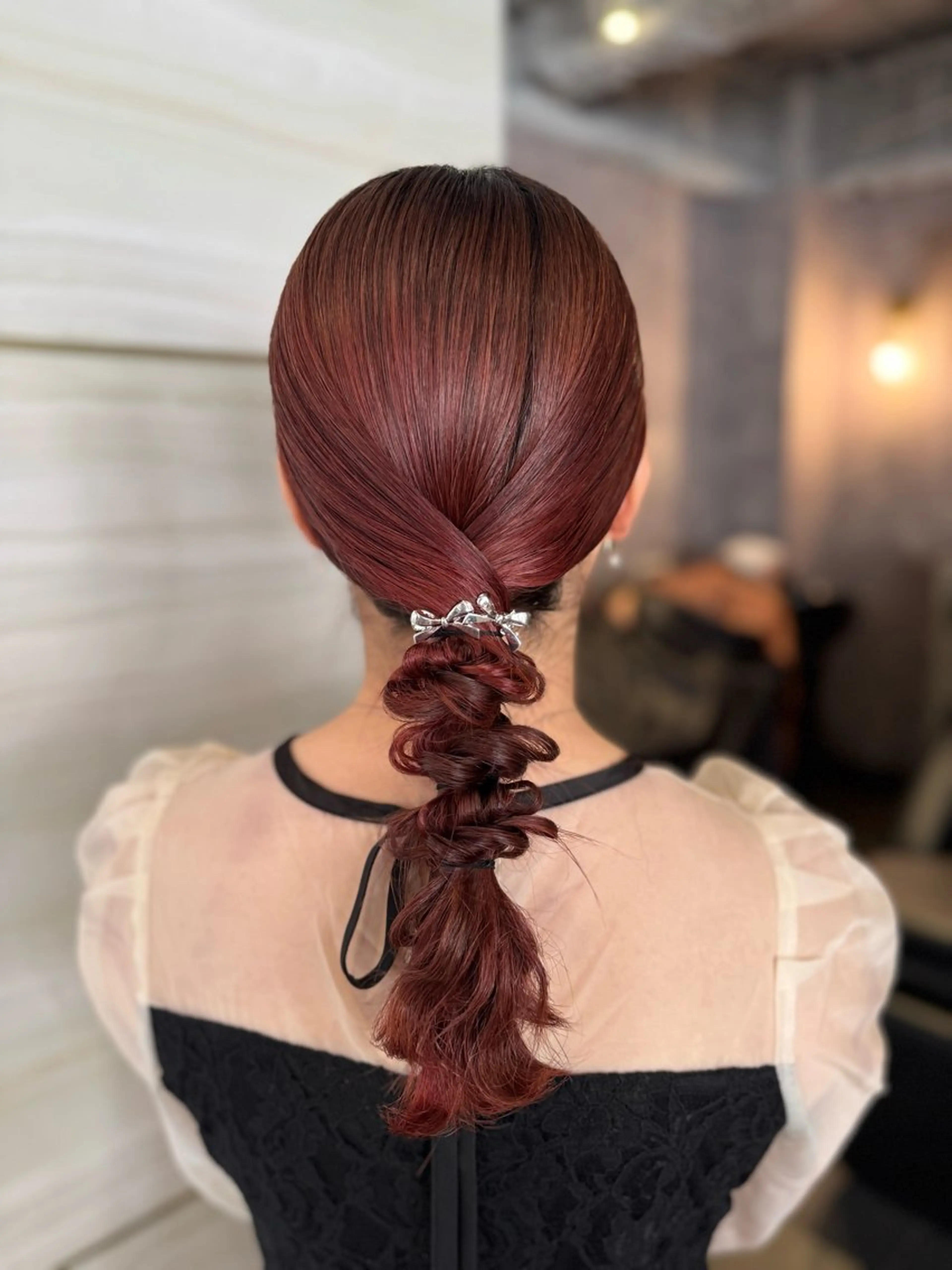 ヘアアレンジ ヘアセット 🩶mana🩶艶髪 /カラーオンカラーのヘアスタイル