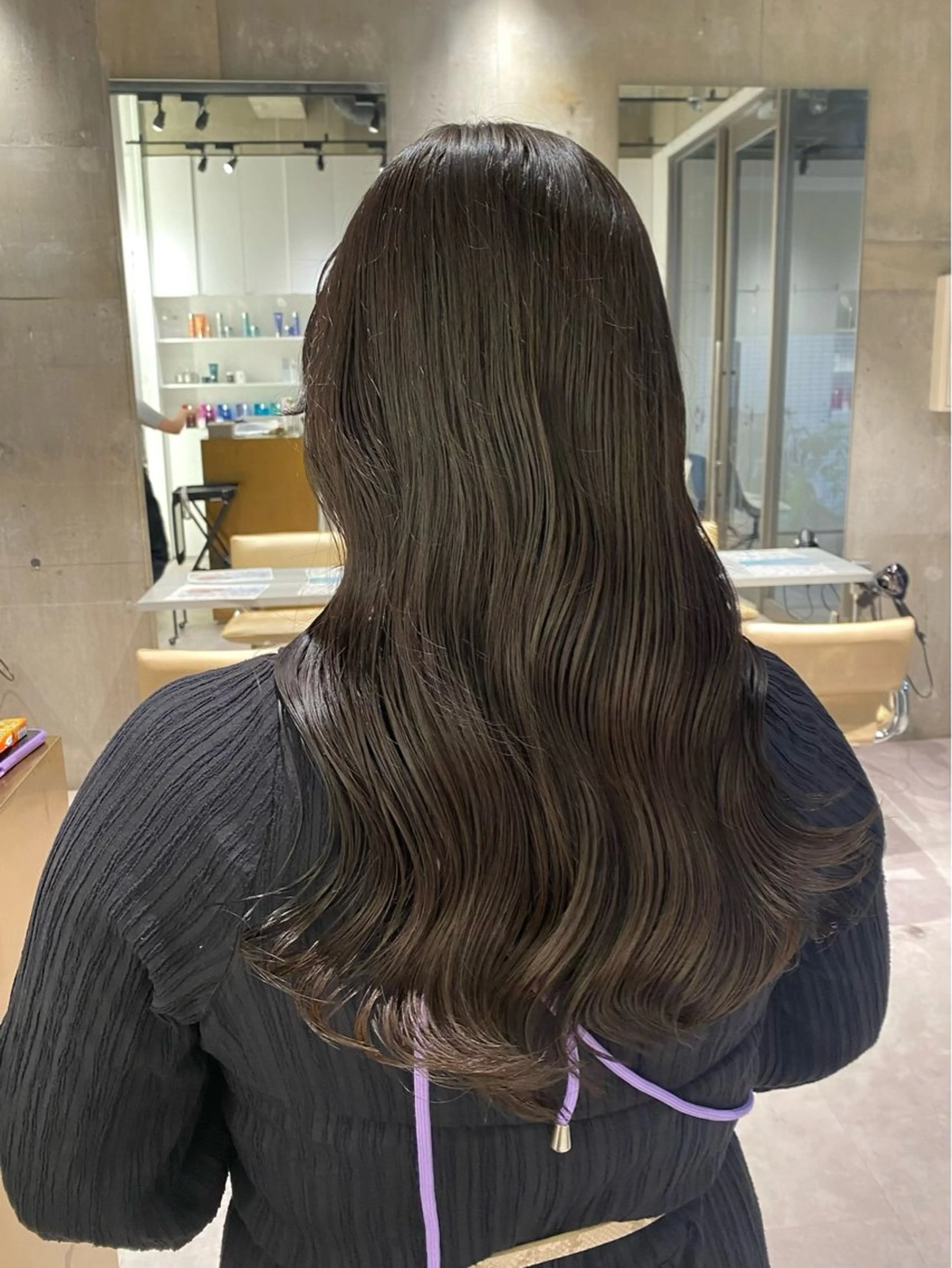 ブリーチなしカラー🩵🩷の写真