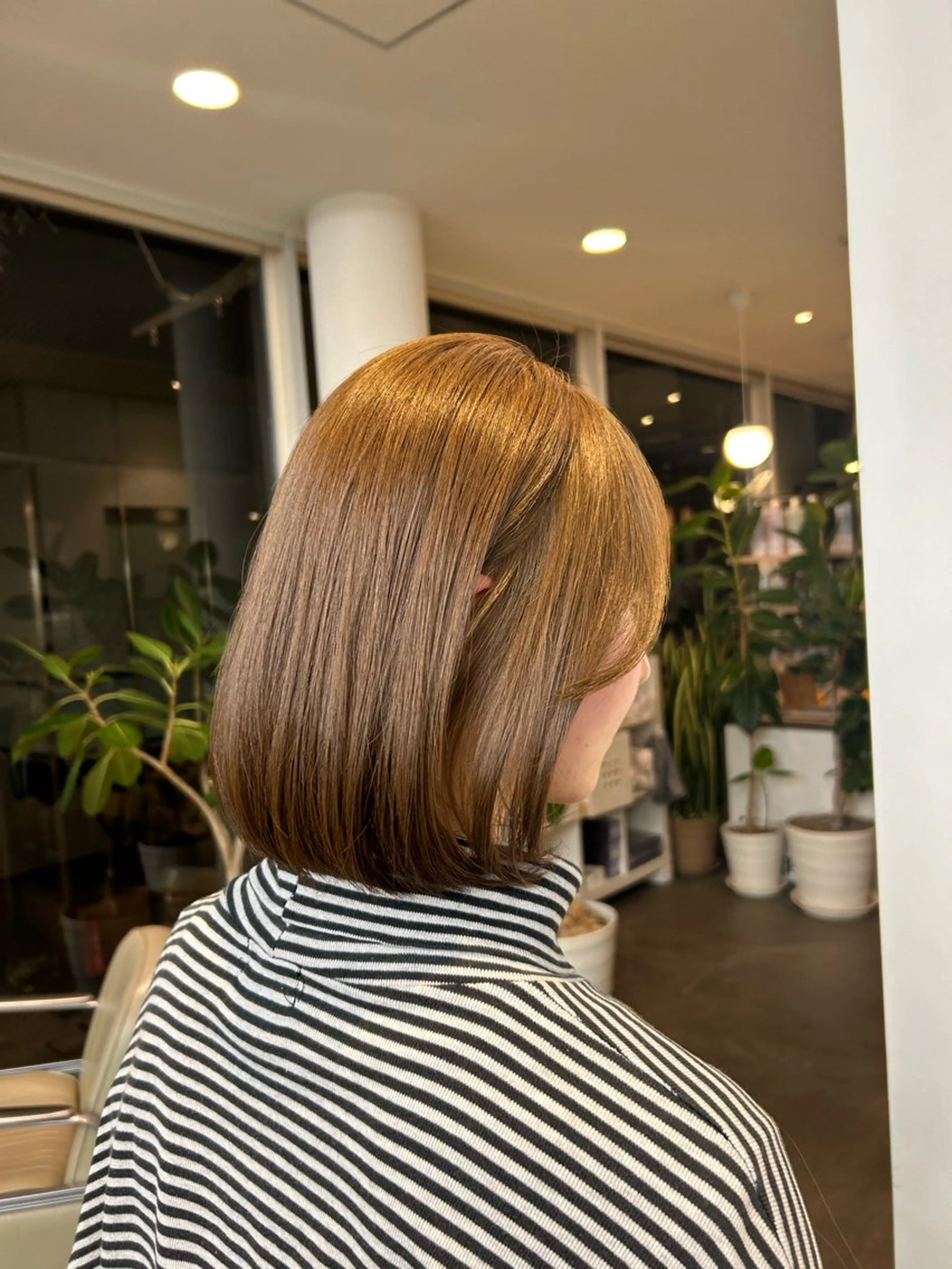 カラー ベージュカラー ヘアカラー ディフィーノ青山所属・💫ノノカ💫ボブ/ 暖色カラー/表参道のヘアスタイル