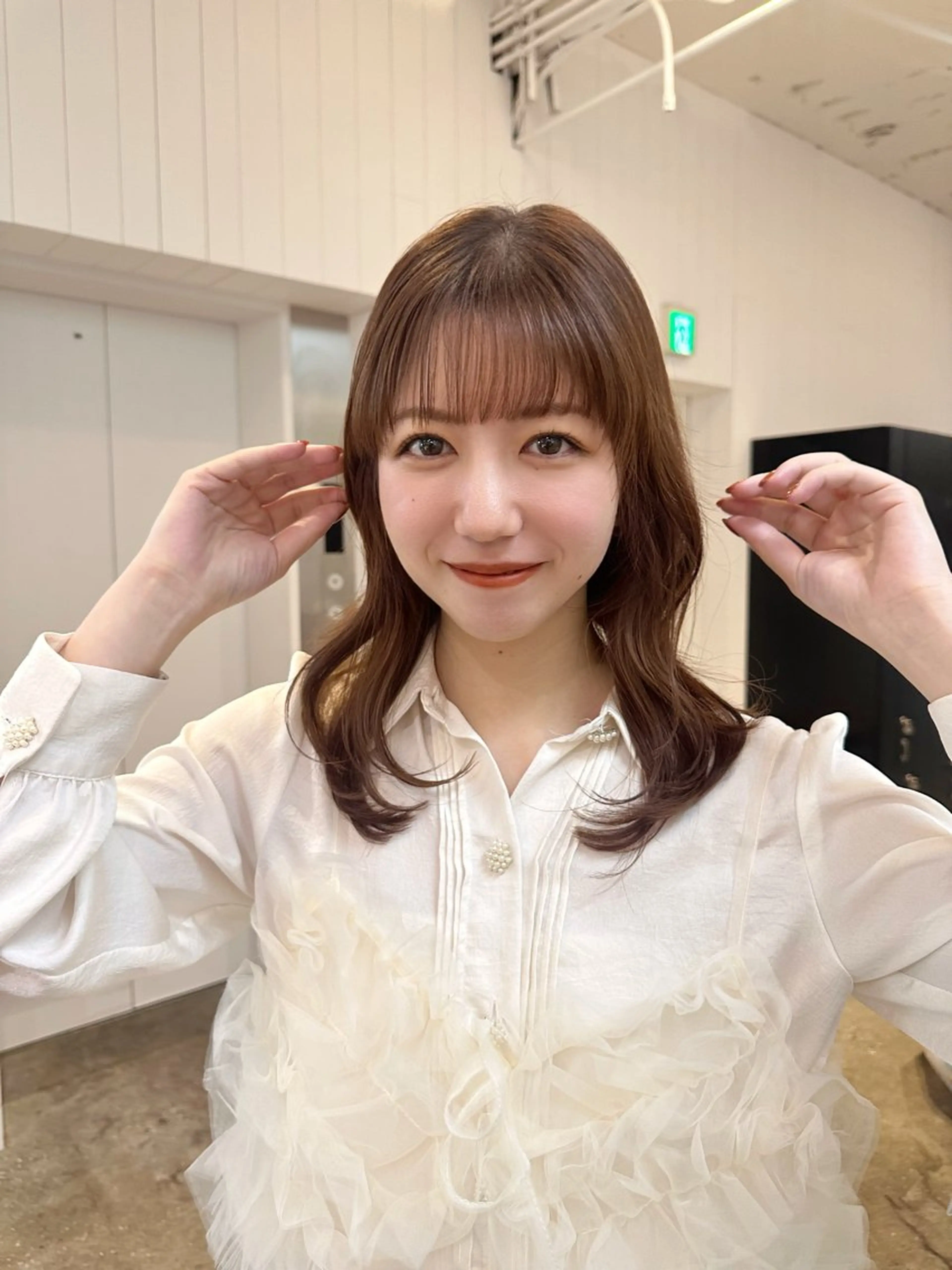 ミディアム カラー カット Haruka 🎀暖色カラーのヘアスタイル