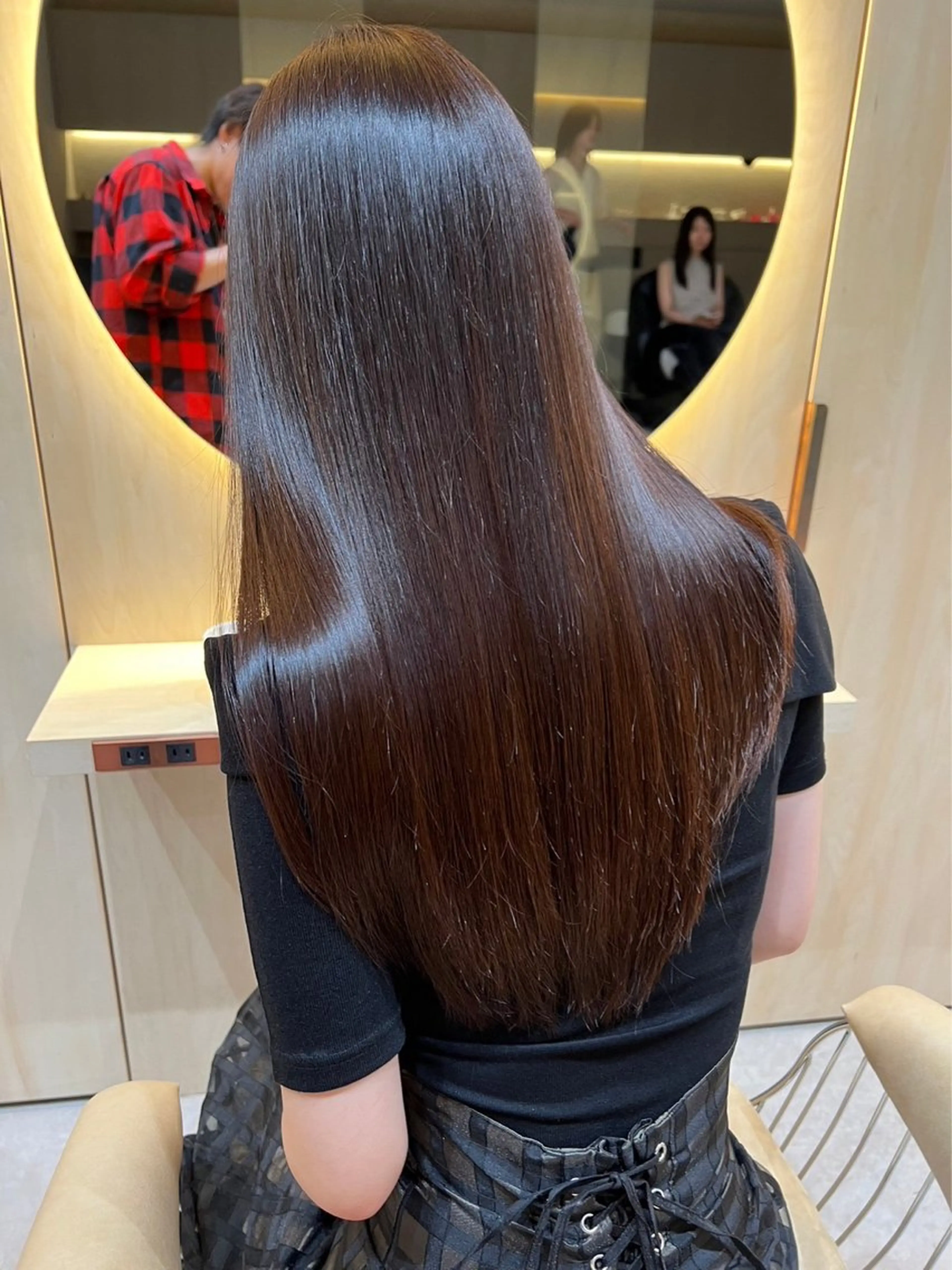 ロング カット ヘアカラー トリートメント ❤️ブリーチなし💚 ダブルカラー平野実花のヘアスタイル